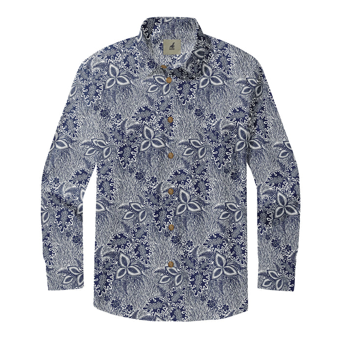 Indigo Reef Bloom Long Sleeve Shirts