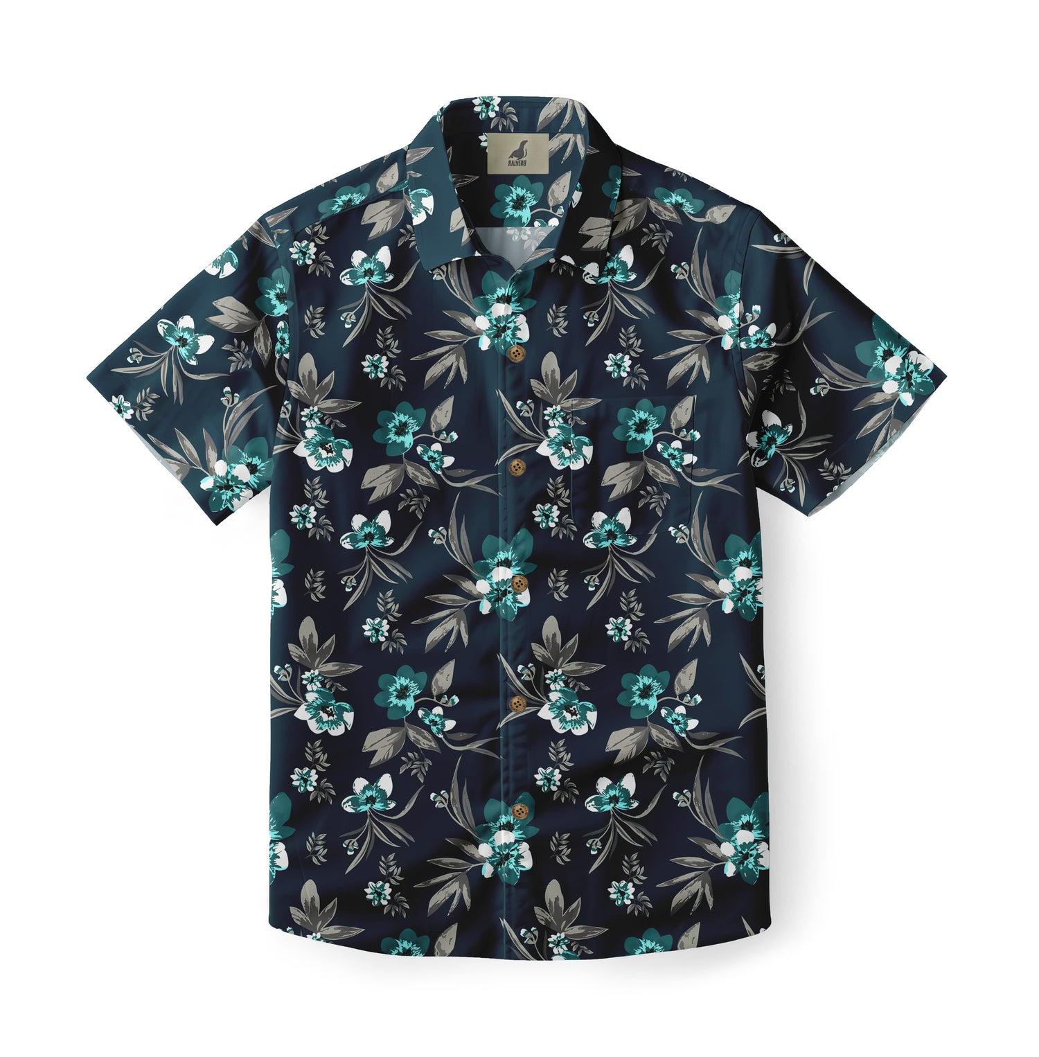 Indigo Twilight Hibiscus Hawaiian Shirt