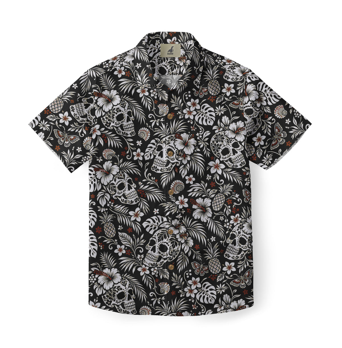 Ivory Calavera Tropics Hawaiian Shirt