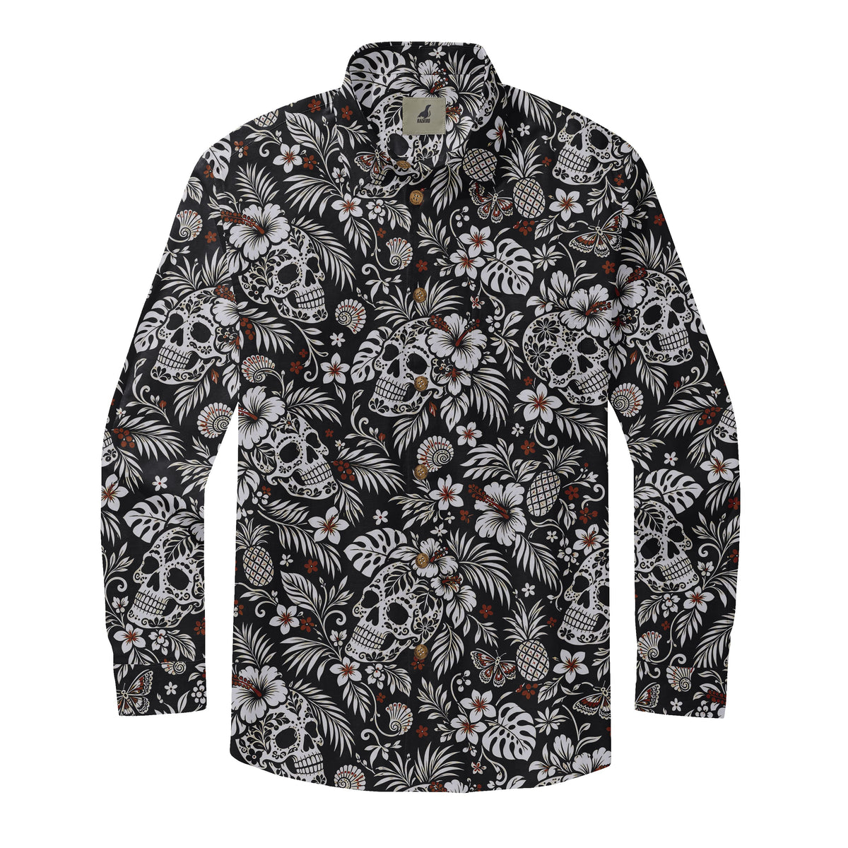 Ivory Calavera Tropics Long Sleeve Shirt