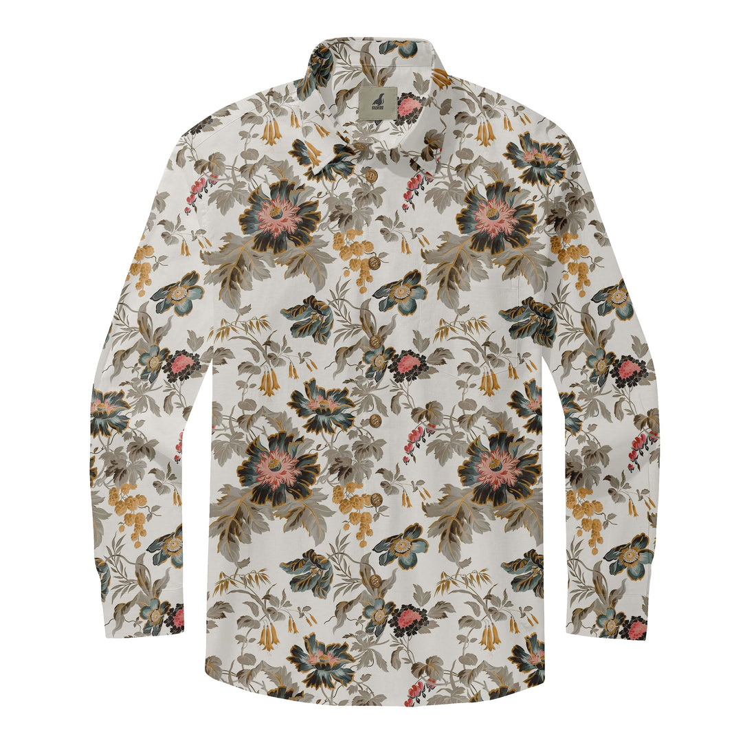 Ivory Midnight Bloom Long Sleeve Shirts