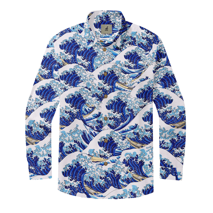 Japanese Ocean Wave Long Sleeve Shirt
