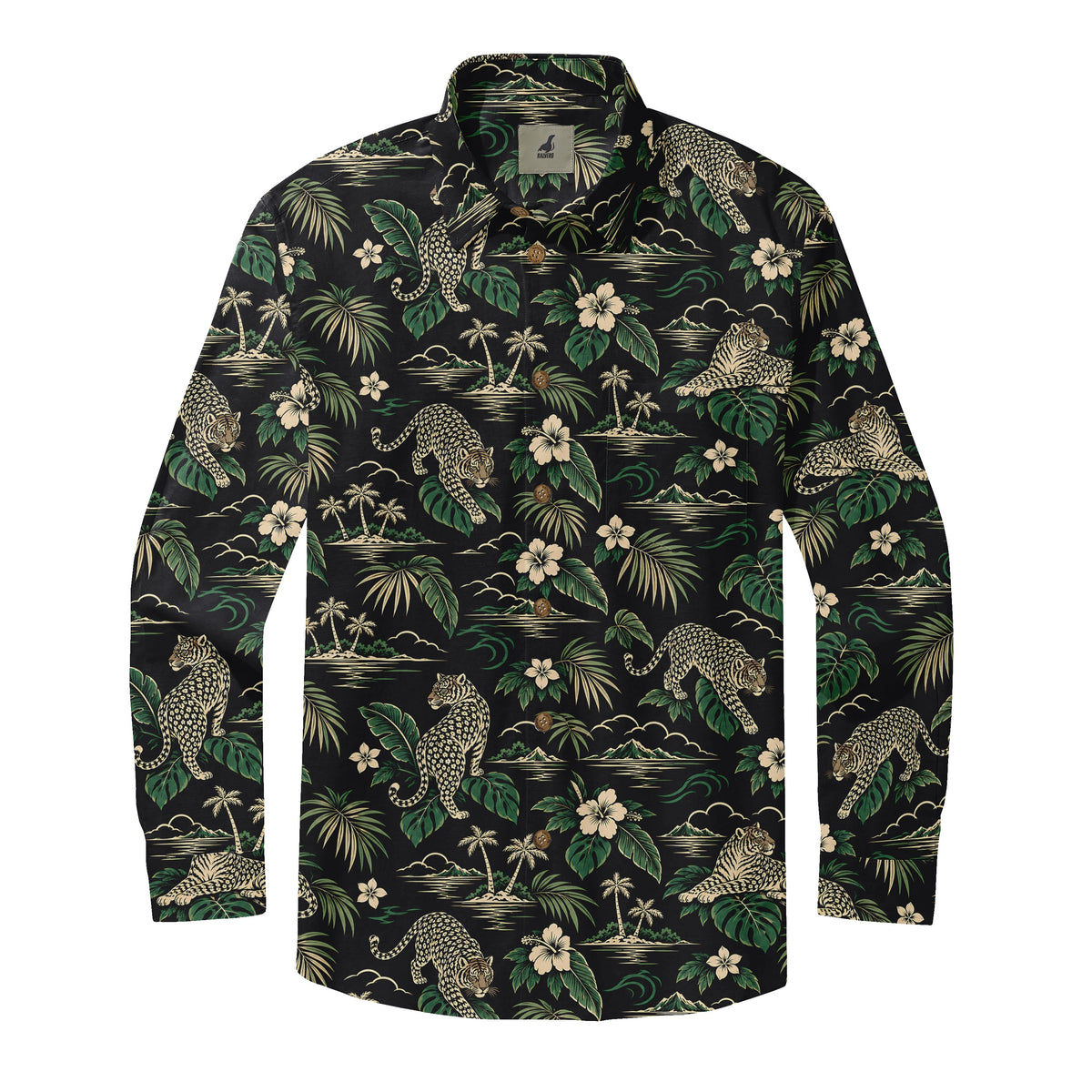 Jungle Cat Island Long Sleeve Shirt