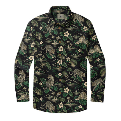 Jungle Cat Island Long Sleeve Shirt