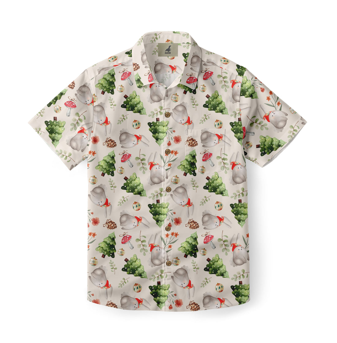 Christmas Bunny Aloha Shirt