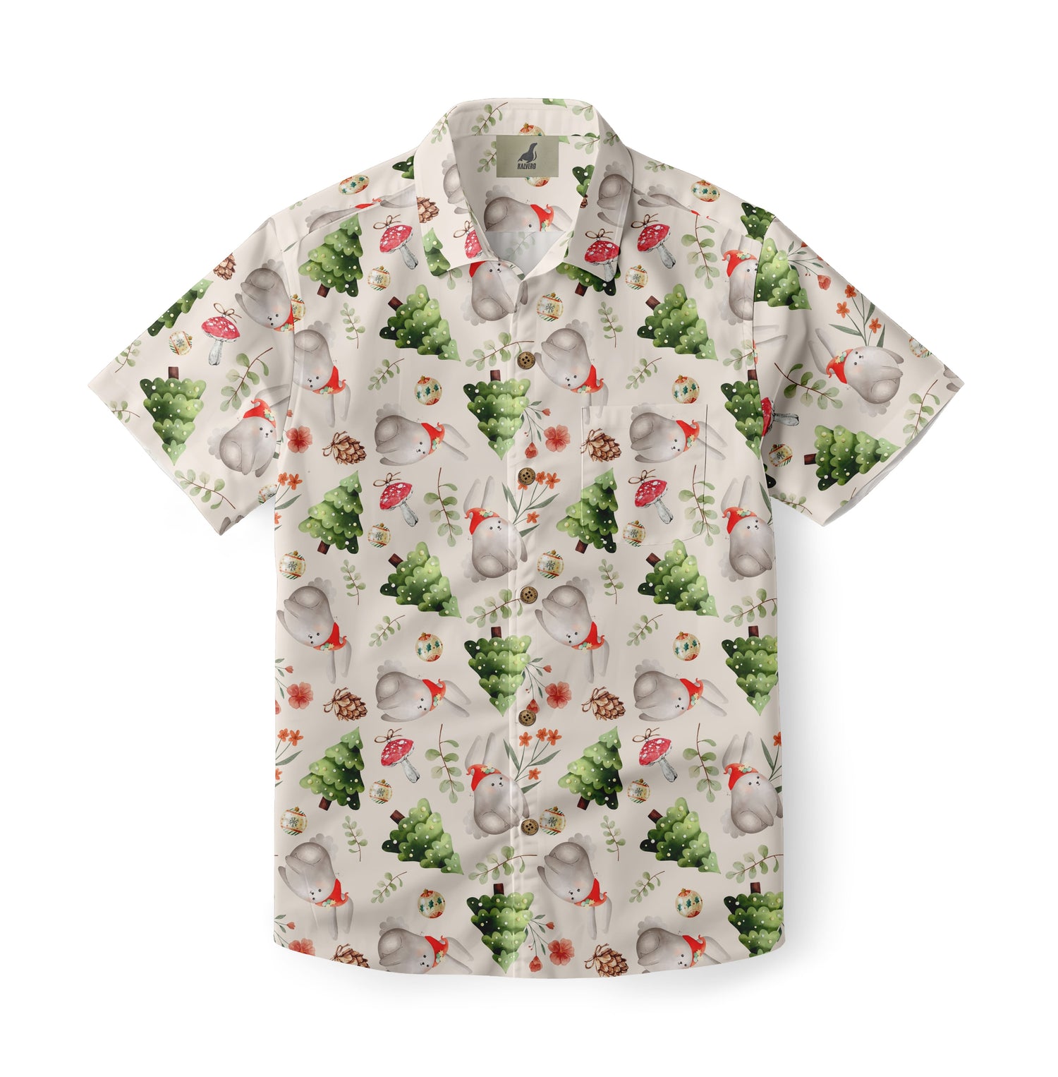 Christmas Bunny Aloha Shirt