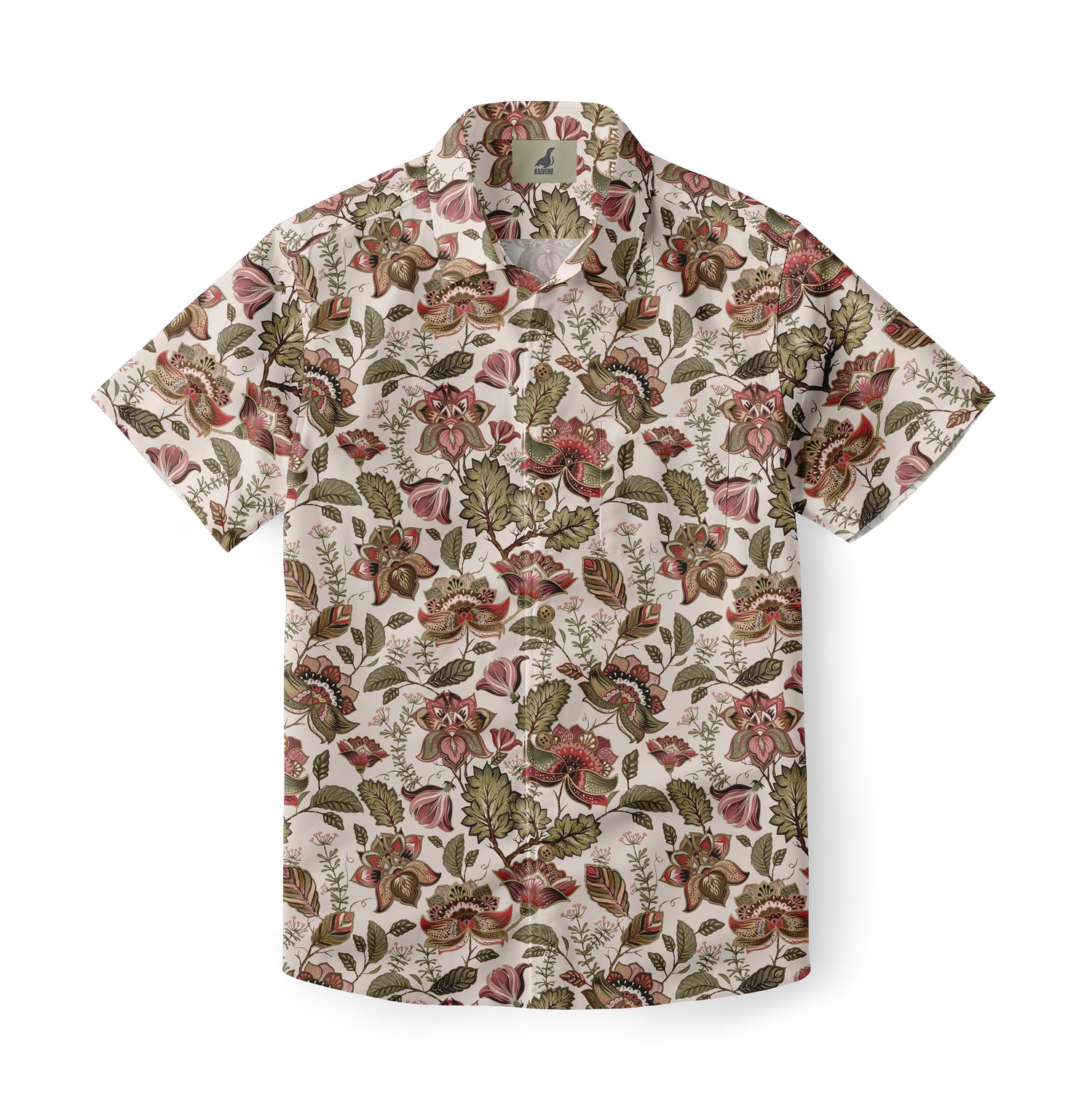 Winter Poinsettia Aloha Shirt