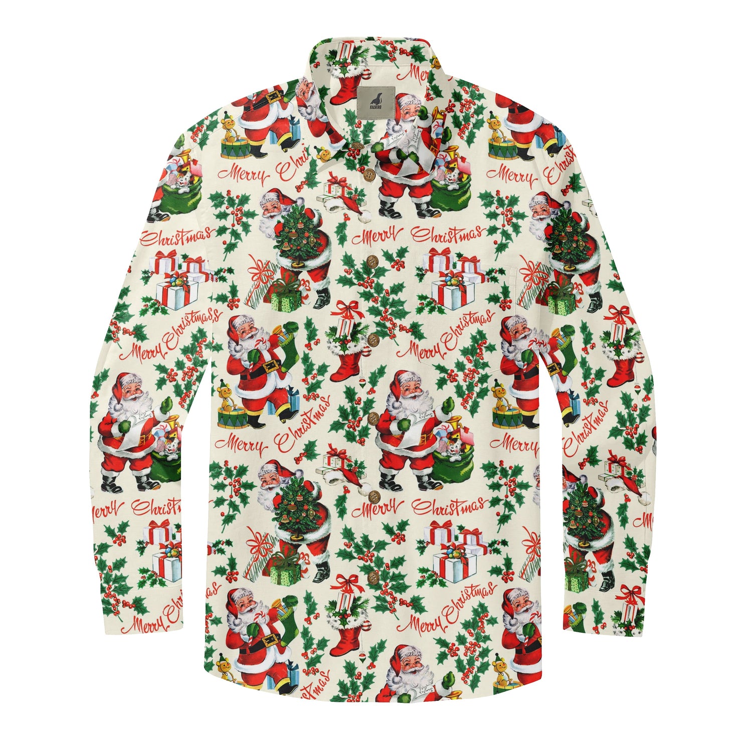 Vintage Santa Long Sleeve Shirt
