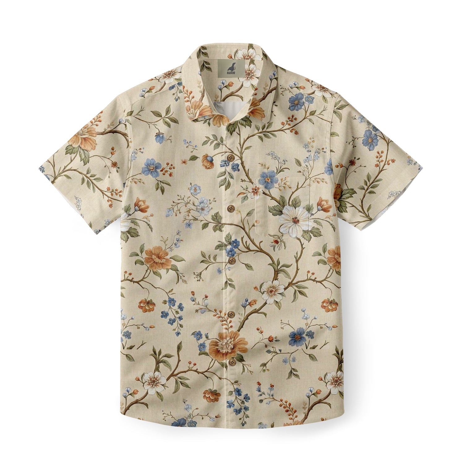 Vintage Botanical Aloha Shirt