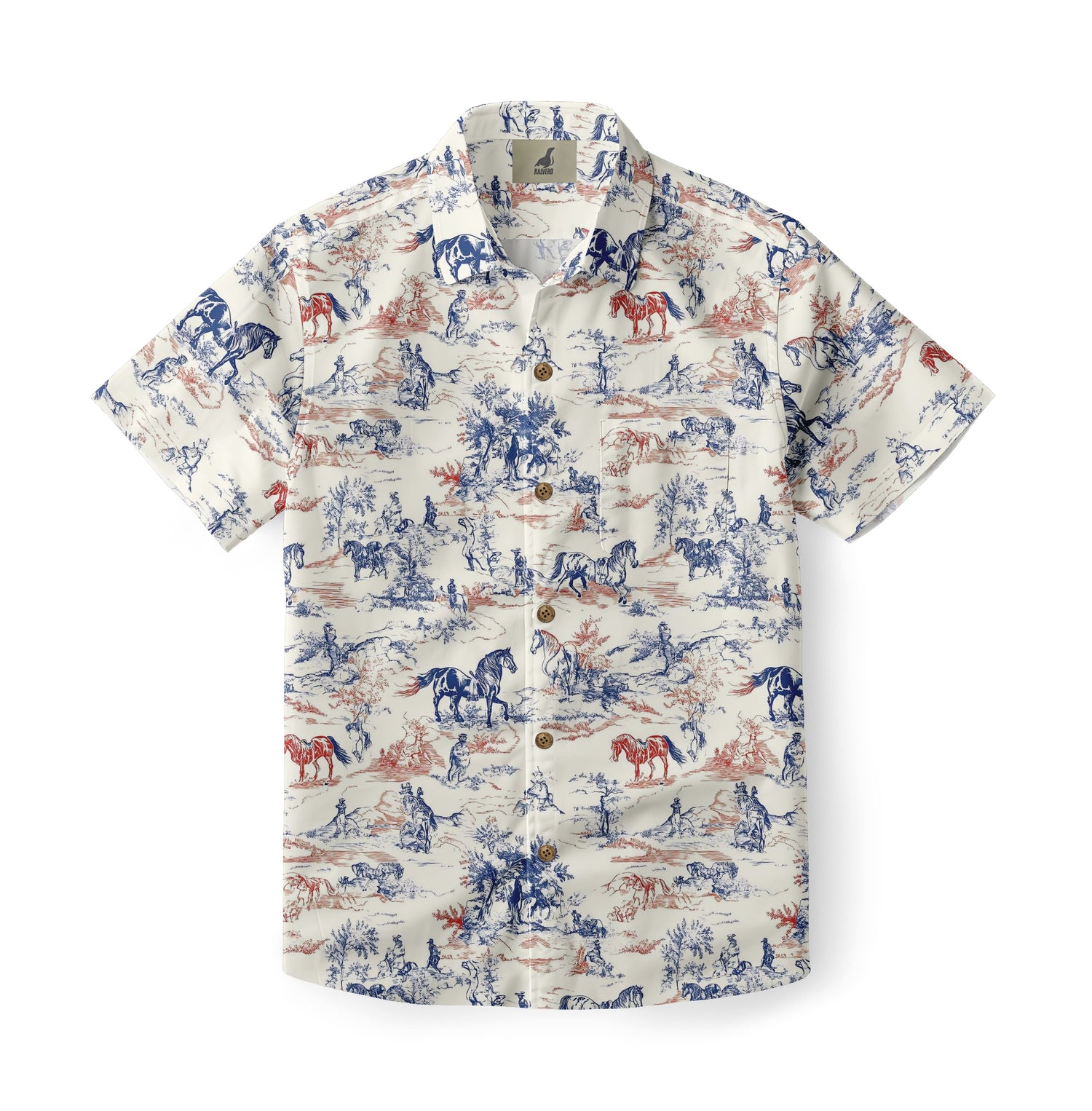 Equestrian Toile Aloha Shirt