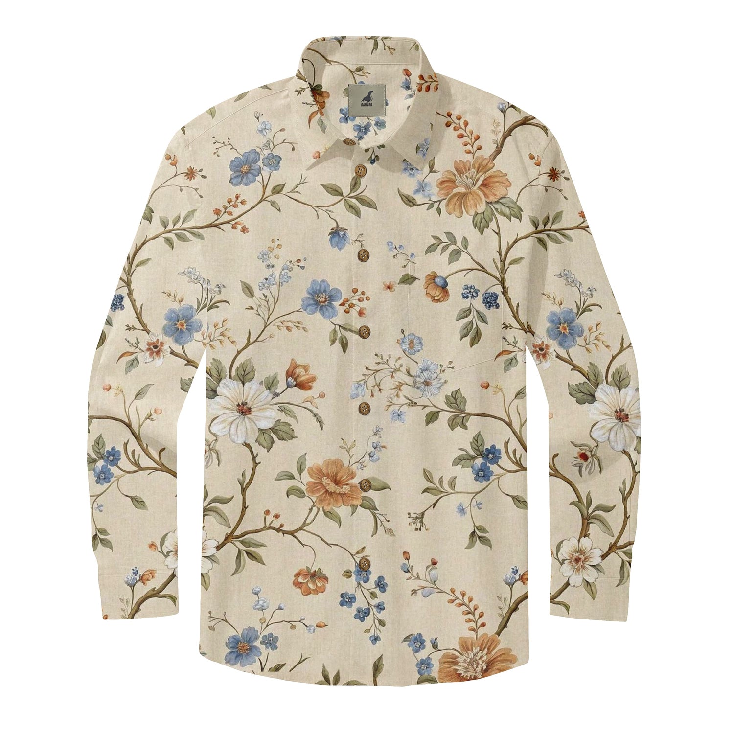 Vintage Botanical Long Sleeve Shirt