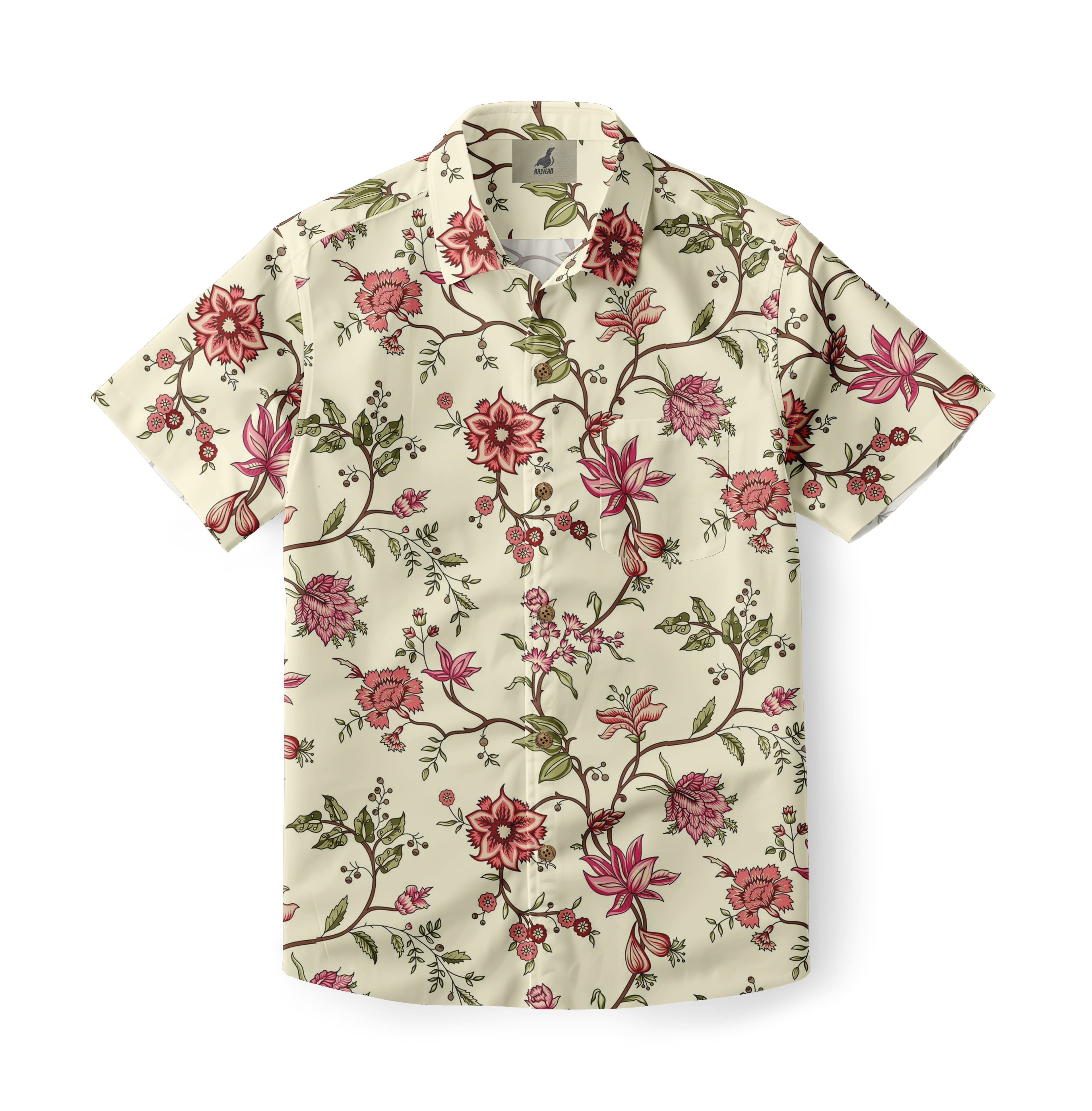 Pink Floral Aloha Shirt