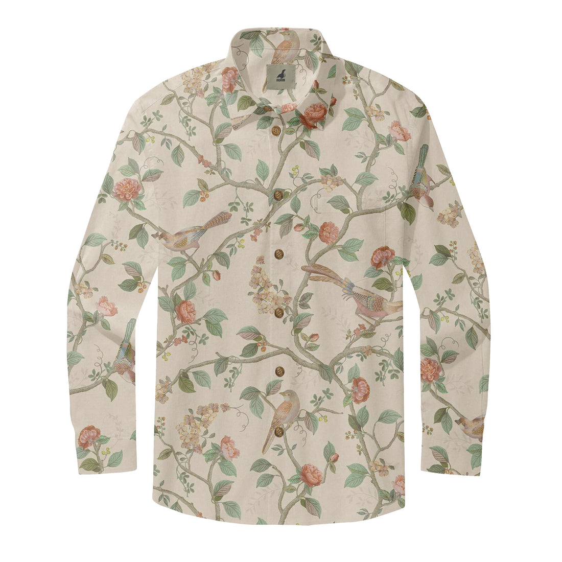 Bird Floral  Long Sleeve Shirt