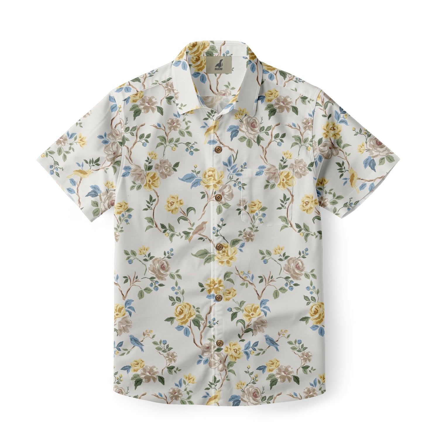 Yellow Garden Aloha Shirt
