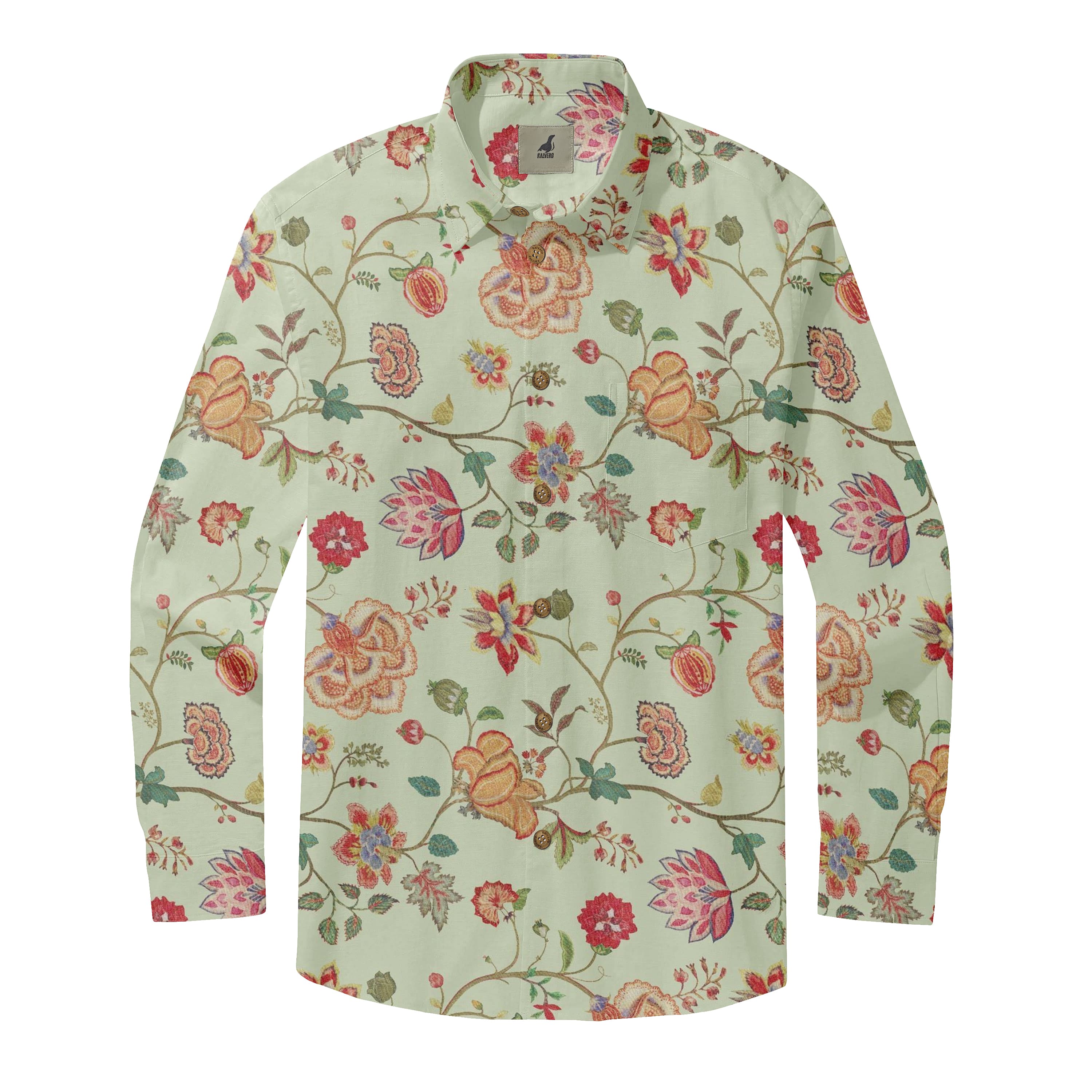 Vine Print Long Sleeve Shirt