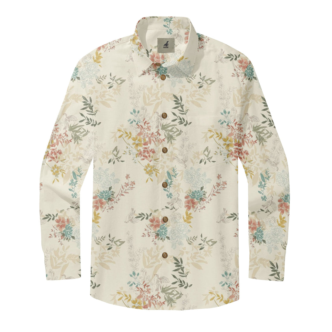 Muted Botanical Long Sleeve Shirt