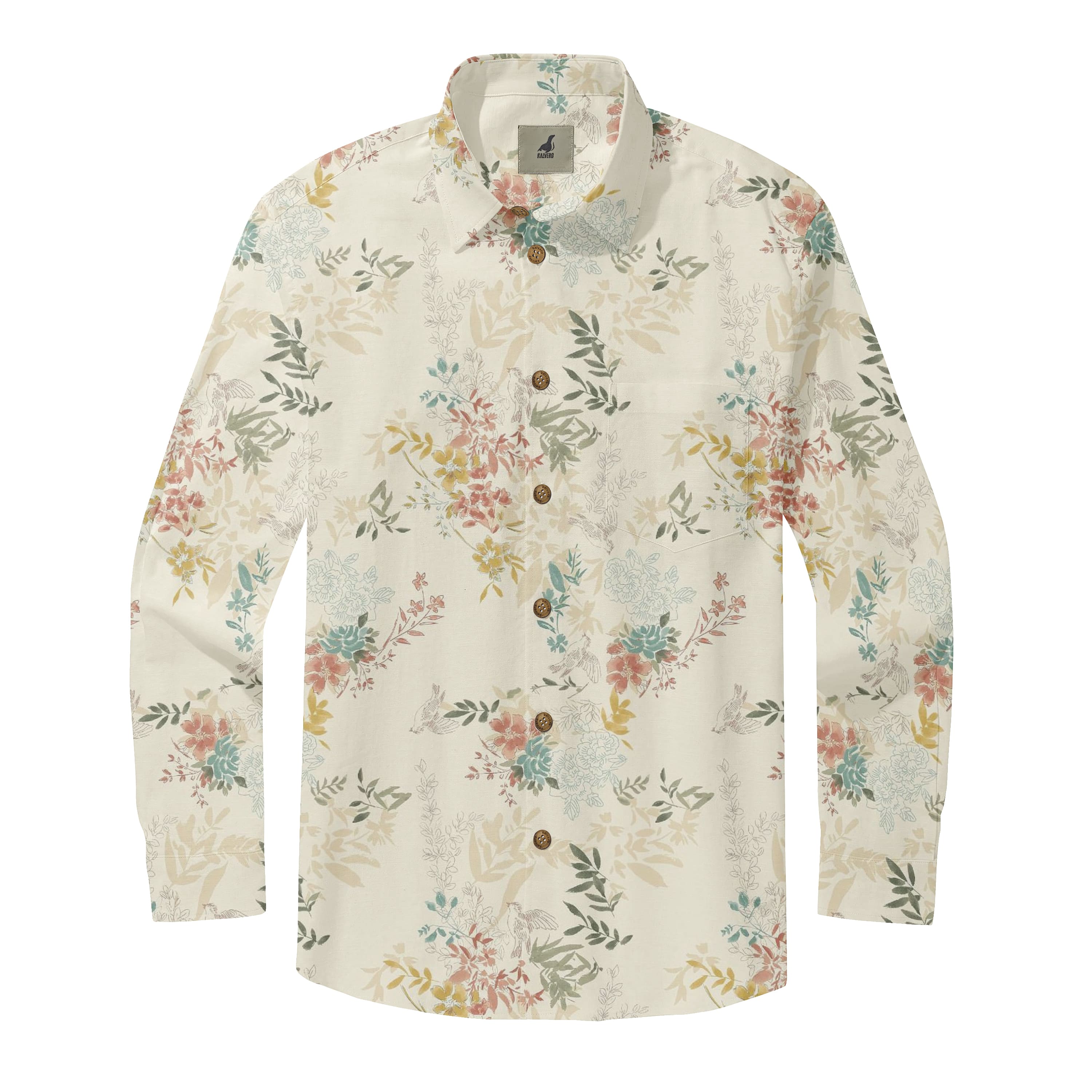 Muted Botanical Long Sleeve Shirt