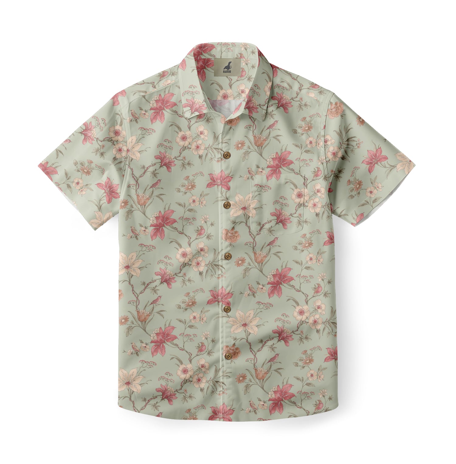 Sage Floral Aloha Shirt