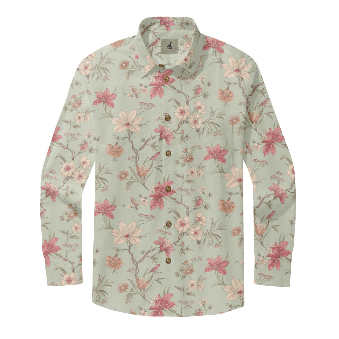 Sage Floral Long Sleeve Shirt