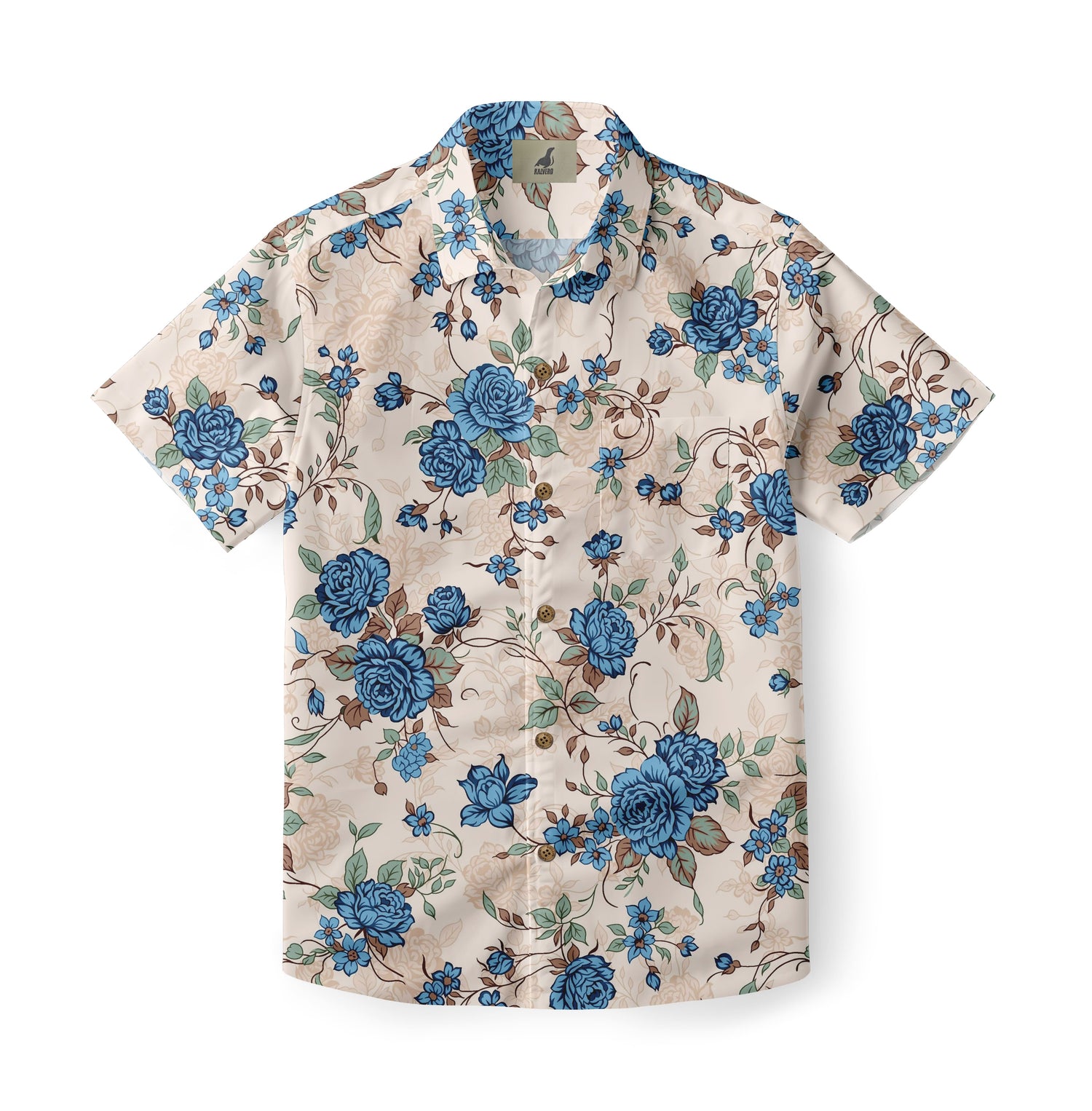 Blue Rose Aloha Shirt