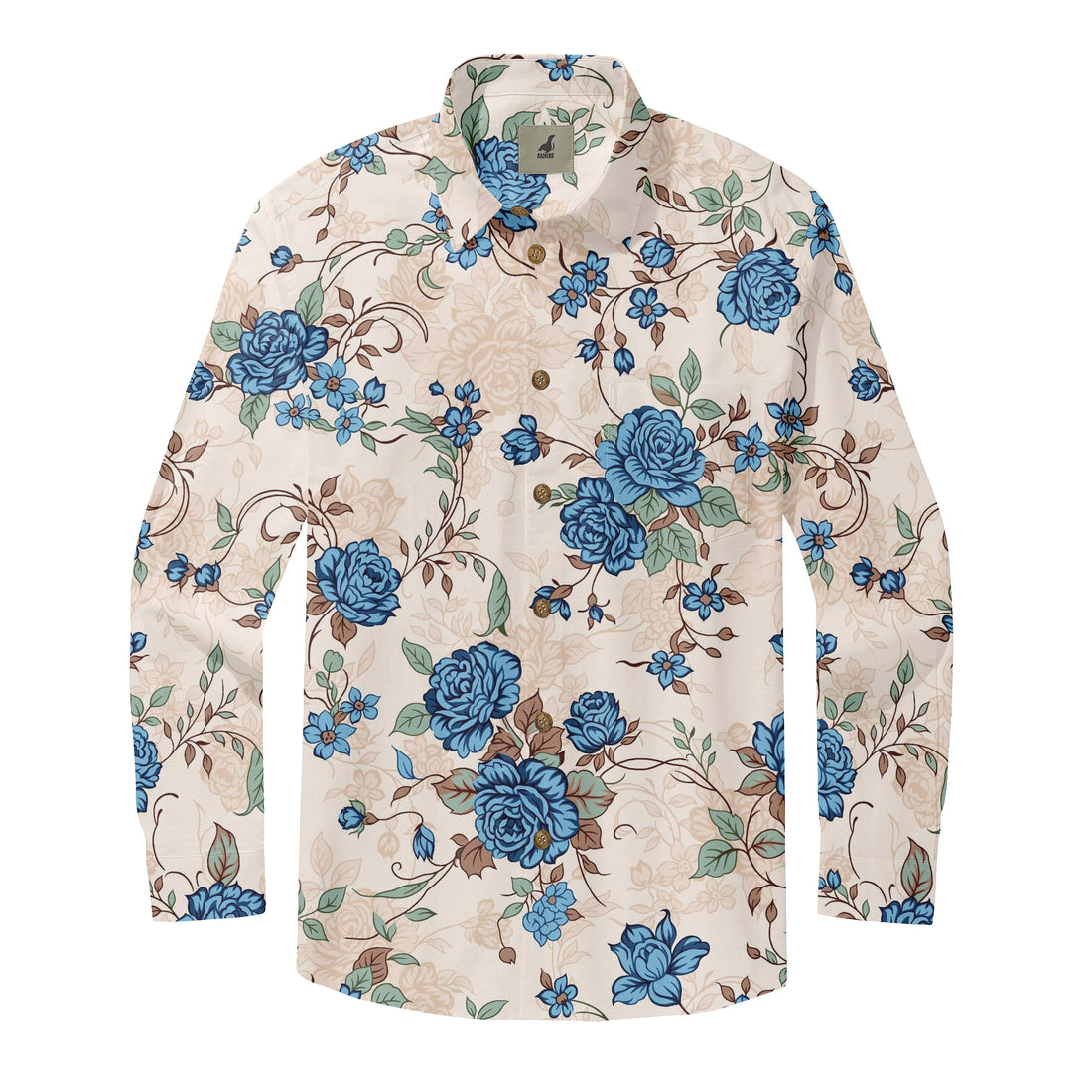 Blue Rose Long Sleeve Shirt