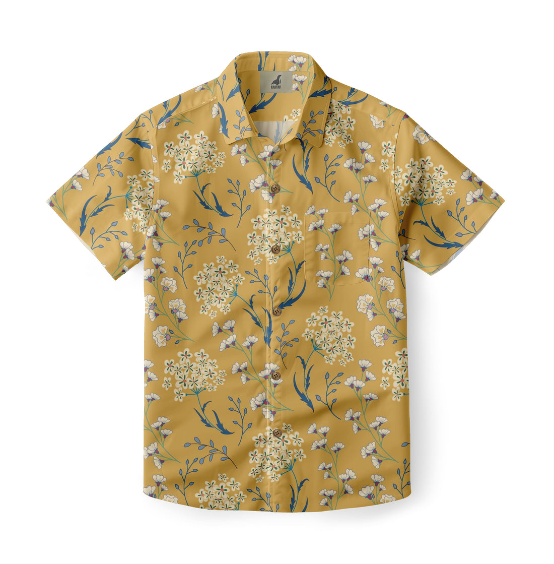 Yellow Wildflower Aloha Shirt