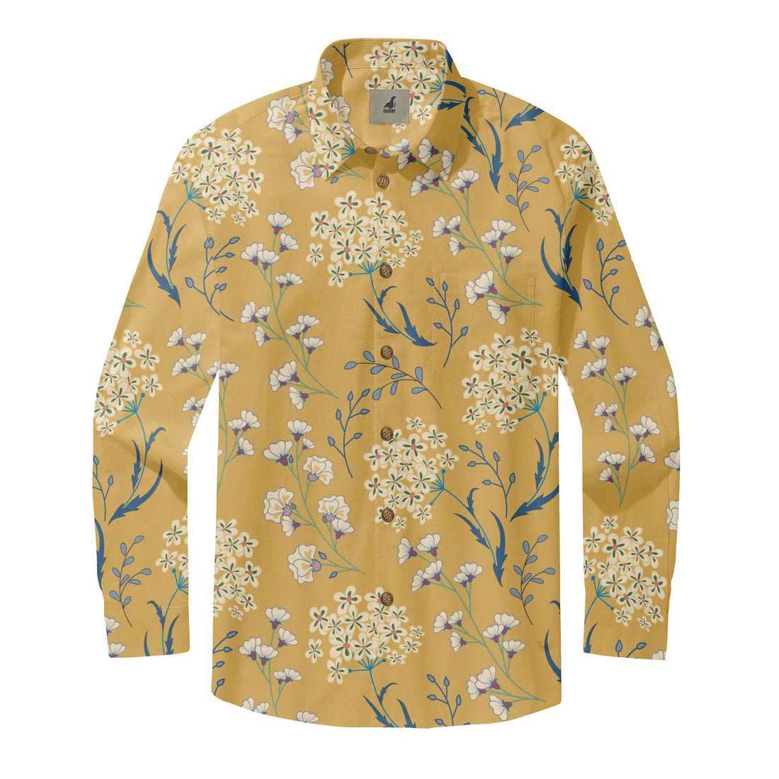 Yellow Wildflower Long Sleeve Shirt