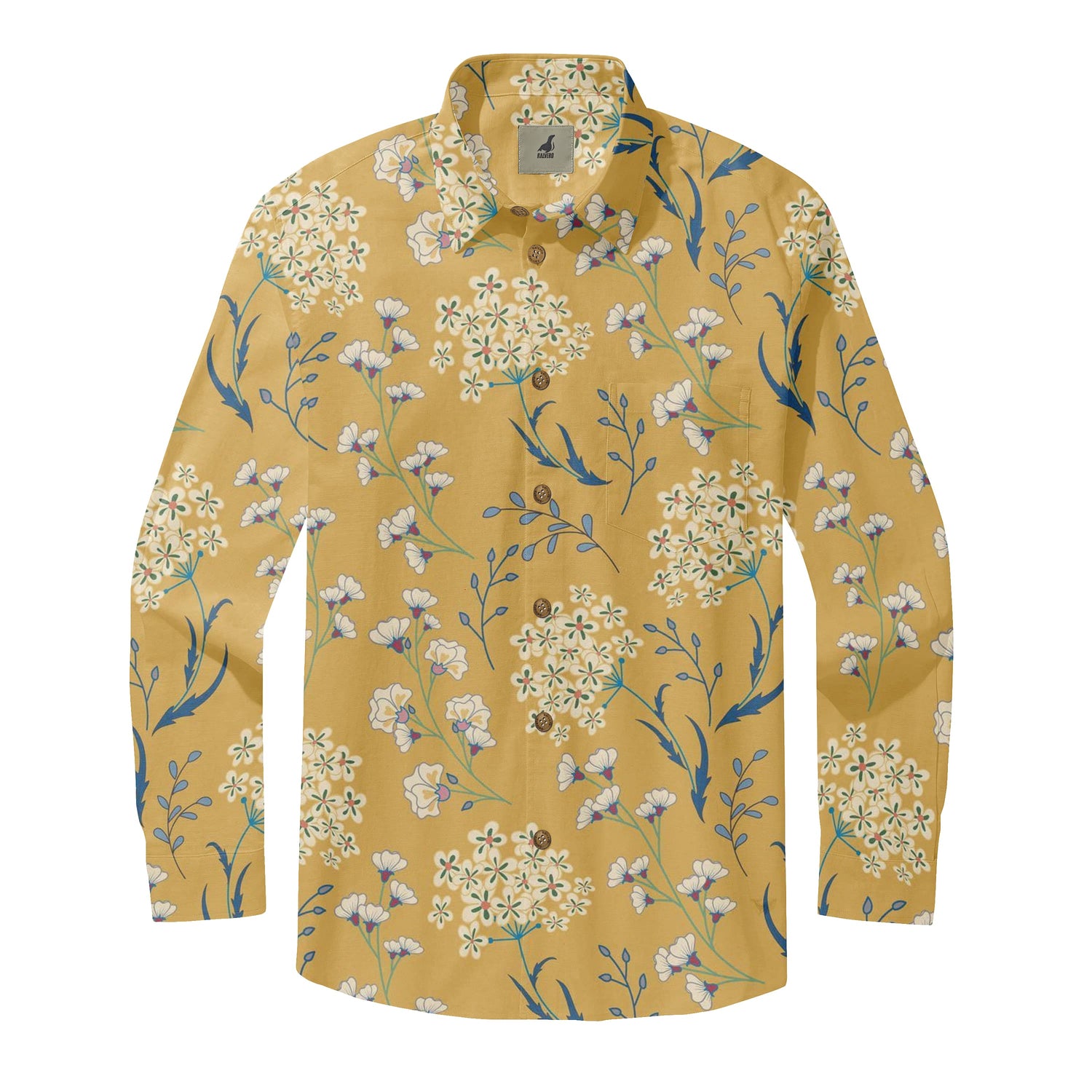 Yellow Wildflower Long Sleeve Shirt