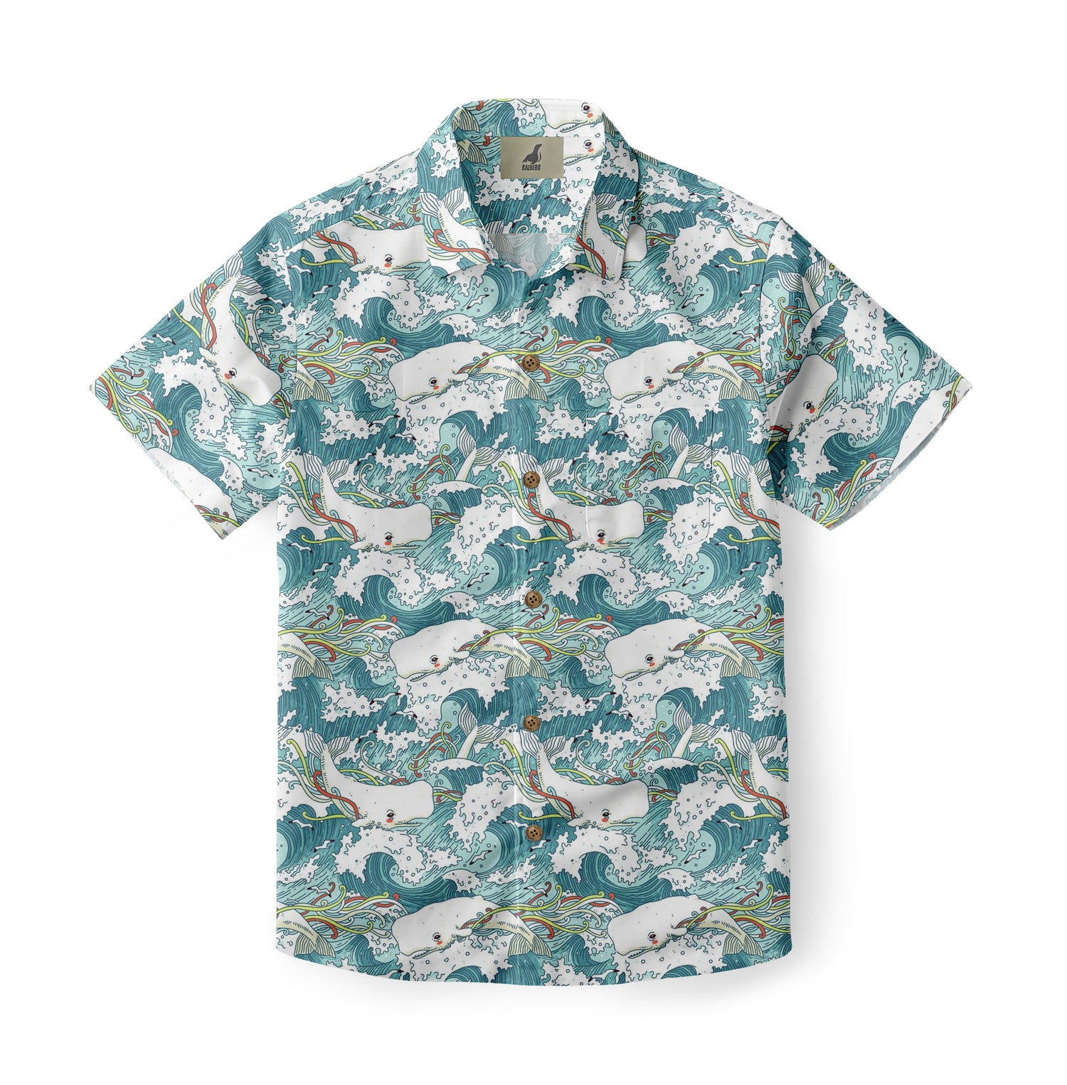 Whale Wave Aloha Shirt