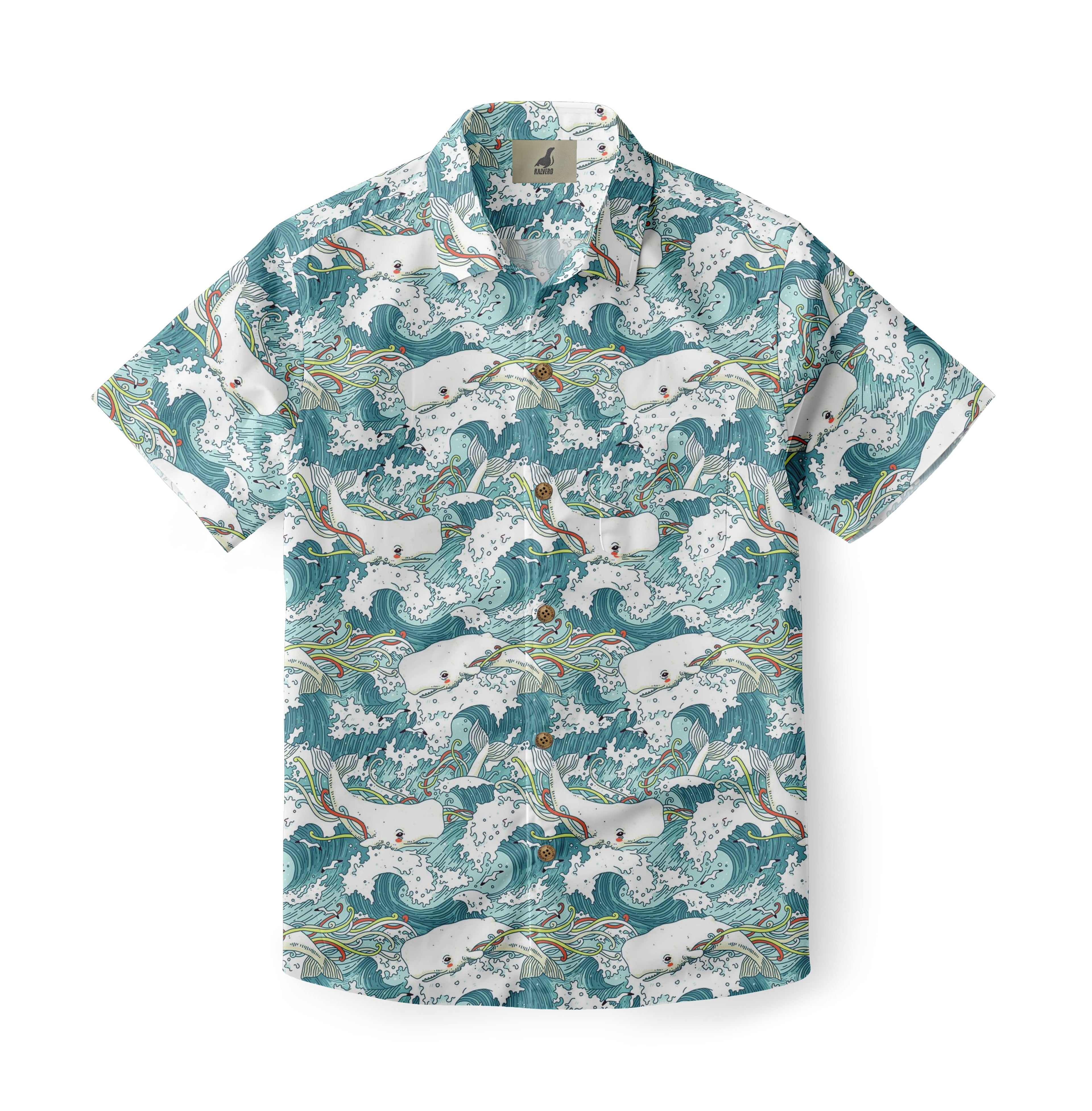 Whale Wave Aloha Shirt