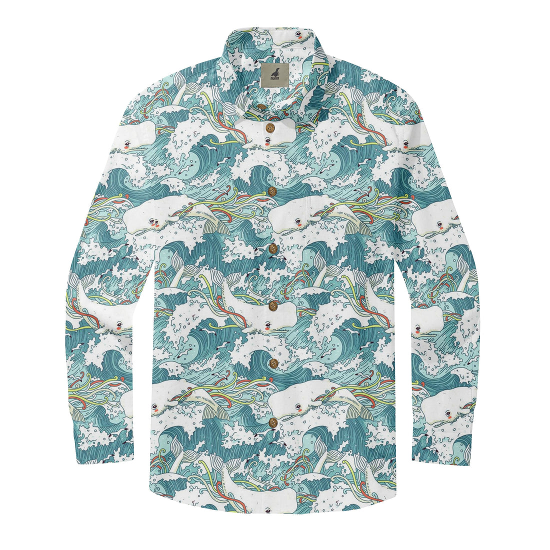 Whale Wave Long Sleeve Shirts