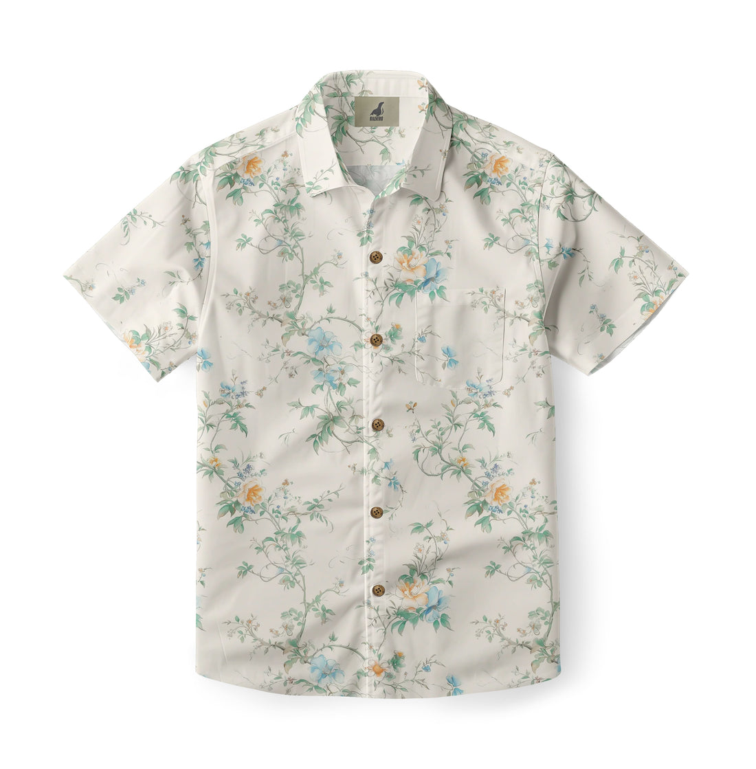Watercolor Garden Aloha Shirt
