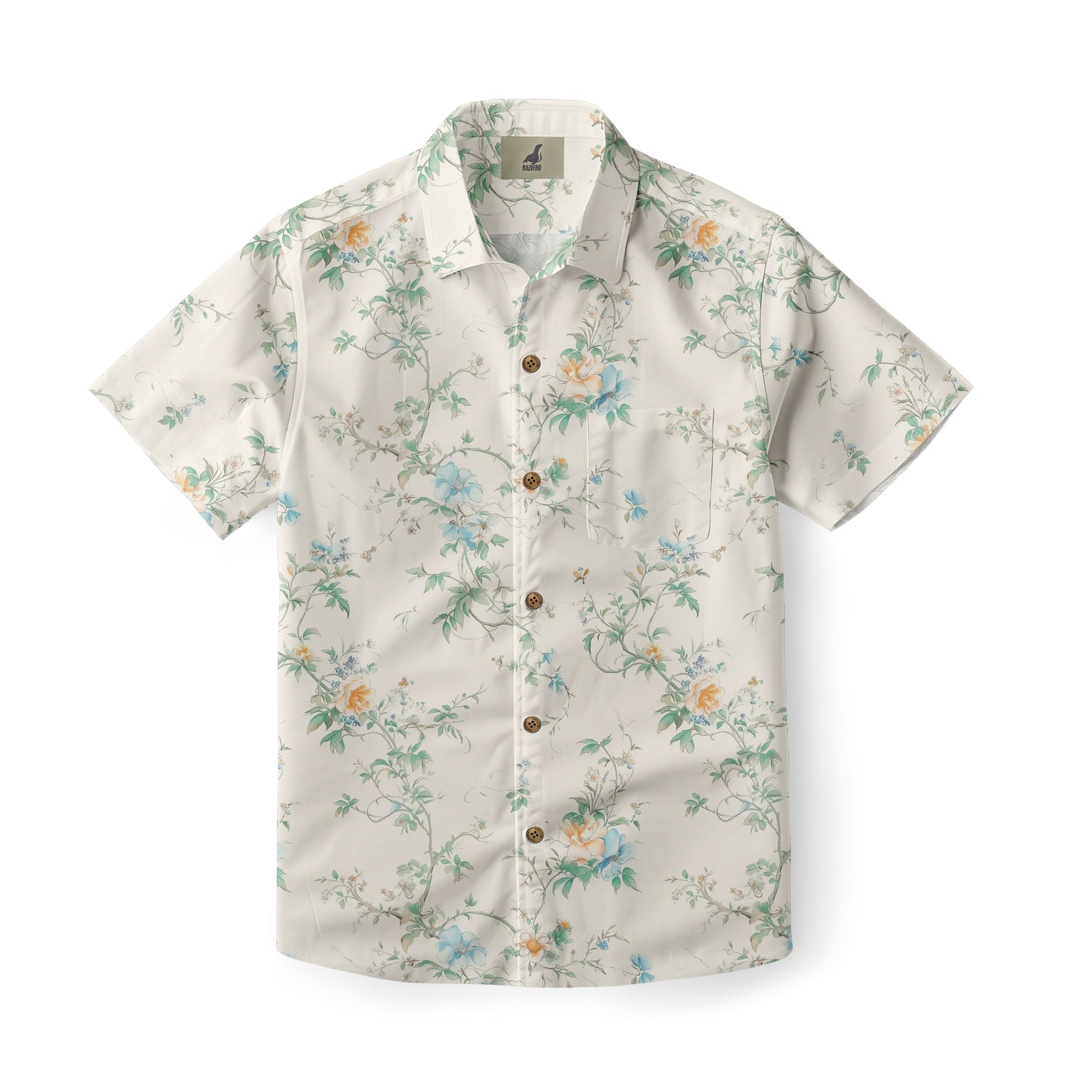 Watercolor Garden Aloha Shirt