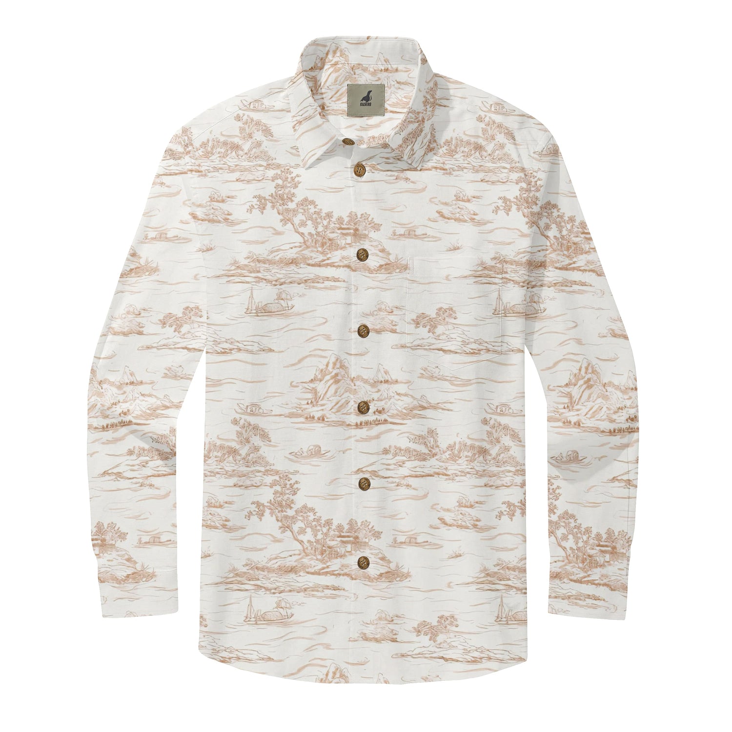 Toile Landscape Long Sleeve Shirts