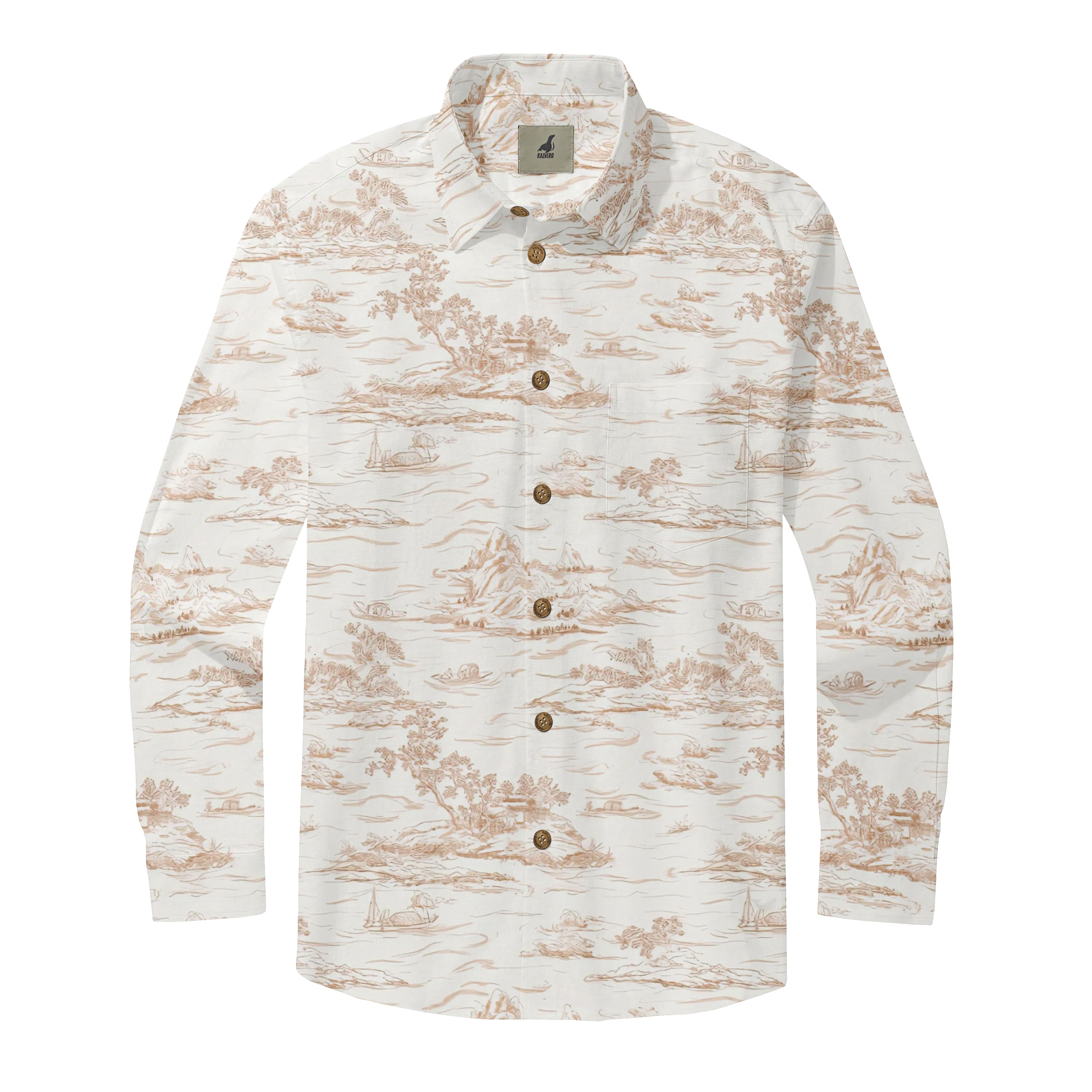 Toile Landscape Long Sleeve Shirts