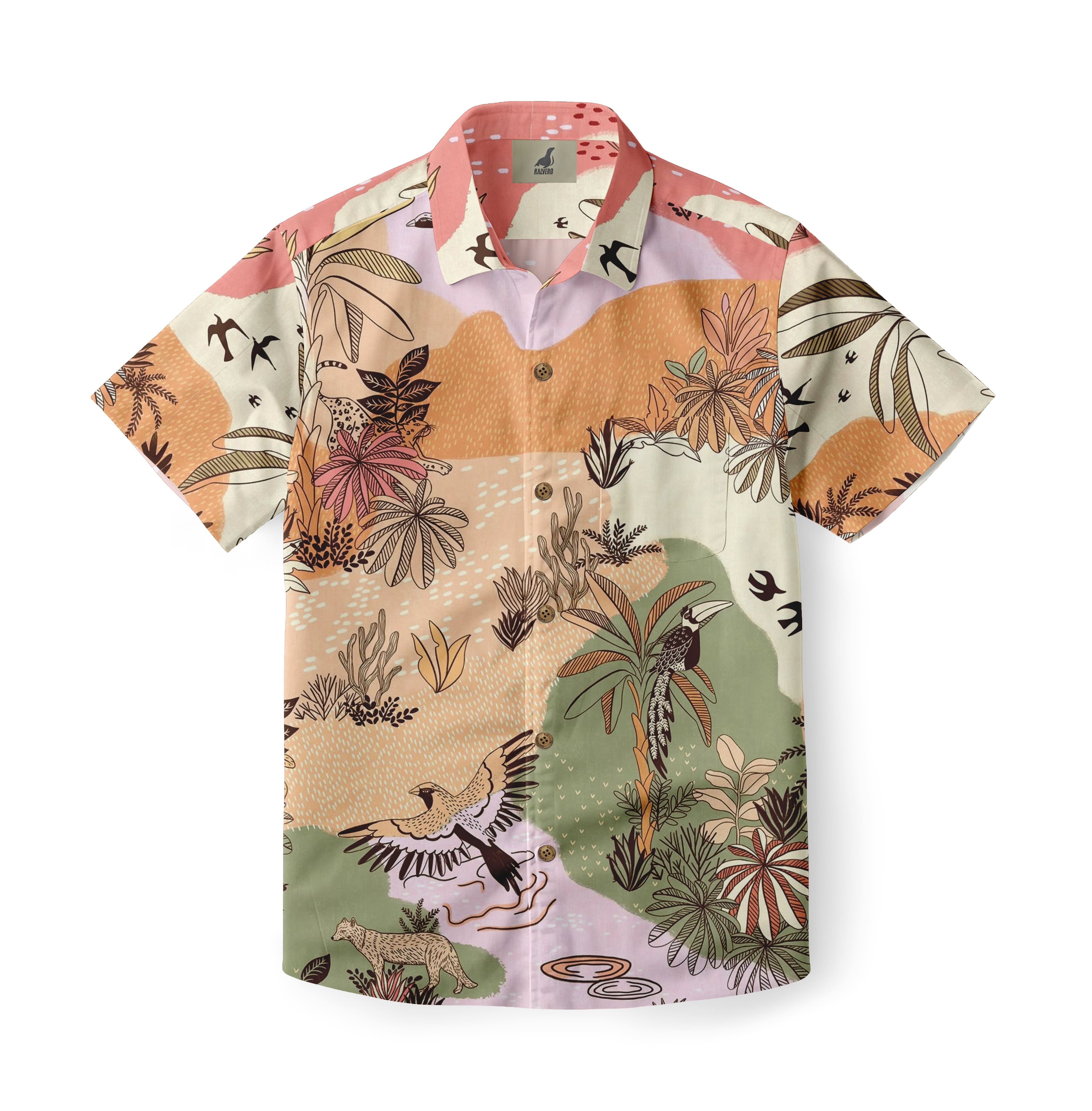 Jungle Wildlife Aloha Shirt