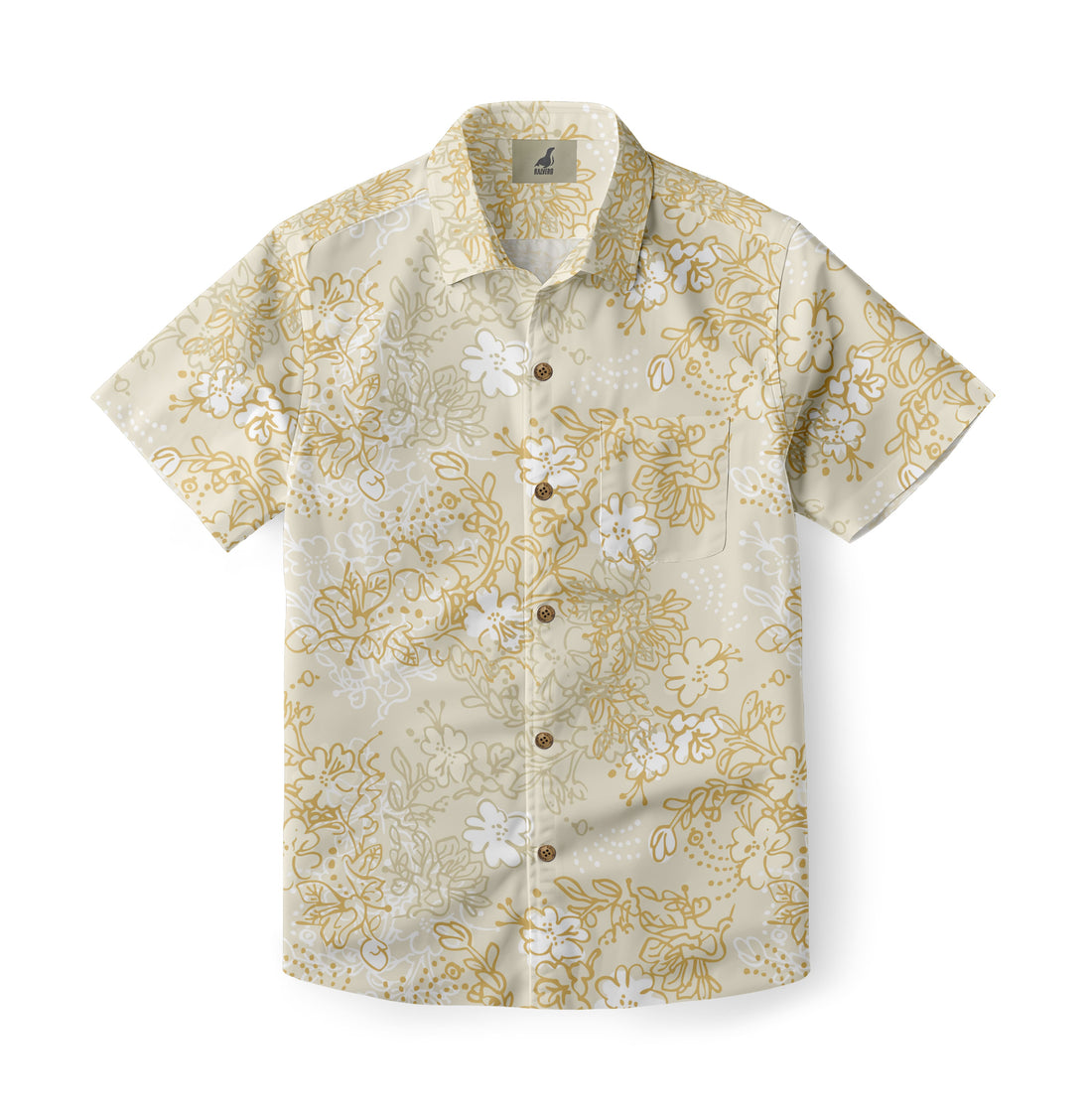 Gold Floral Aloha Shirt
