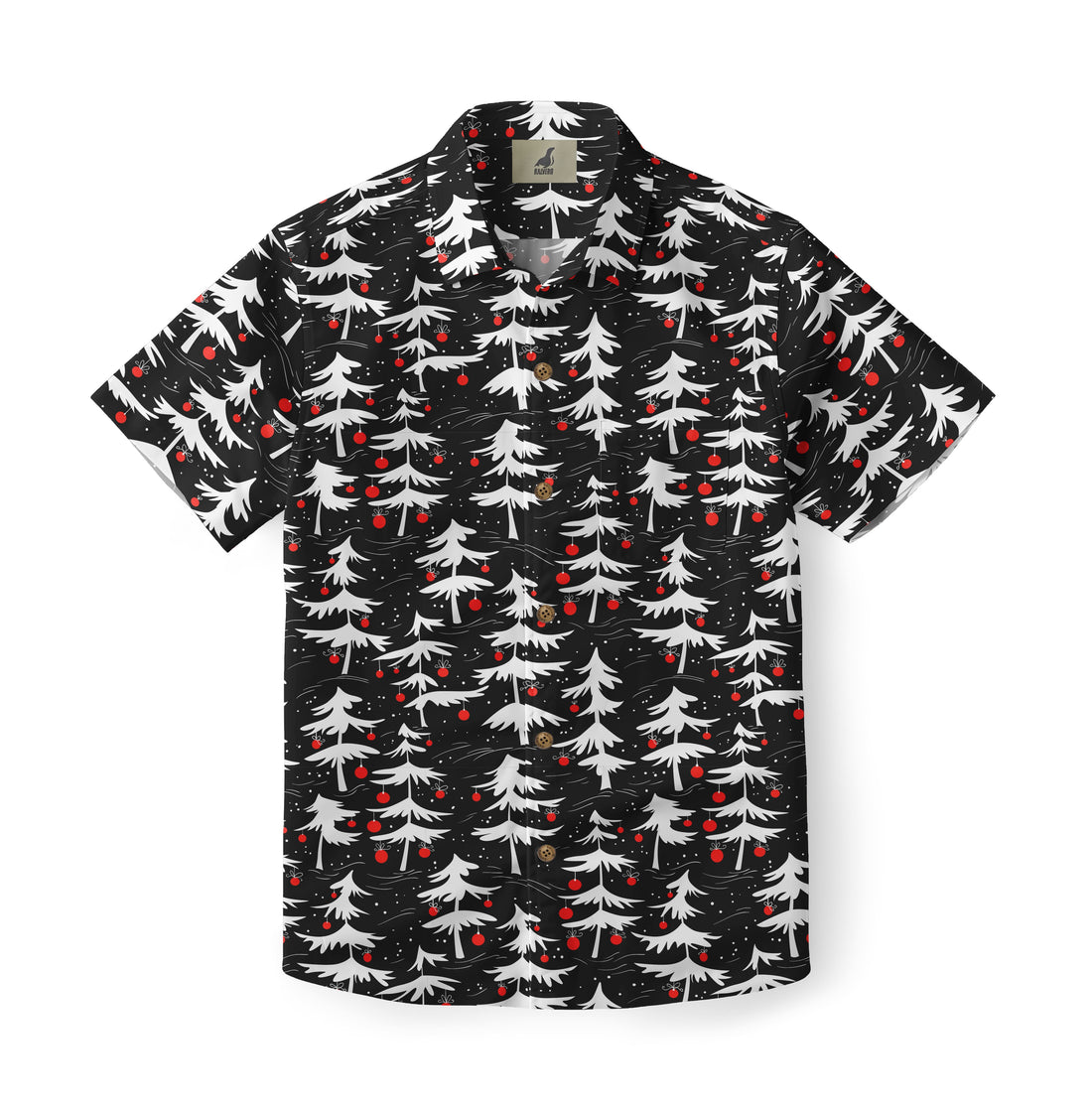 White Christmas Tree Aloha Shirt