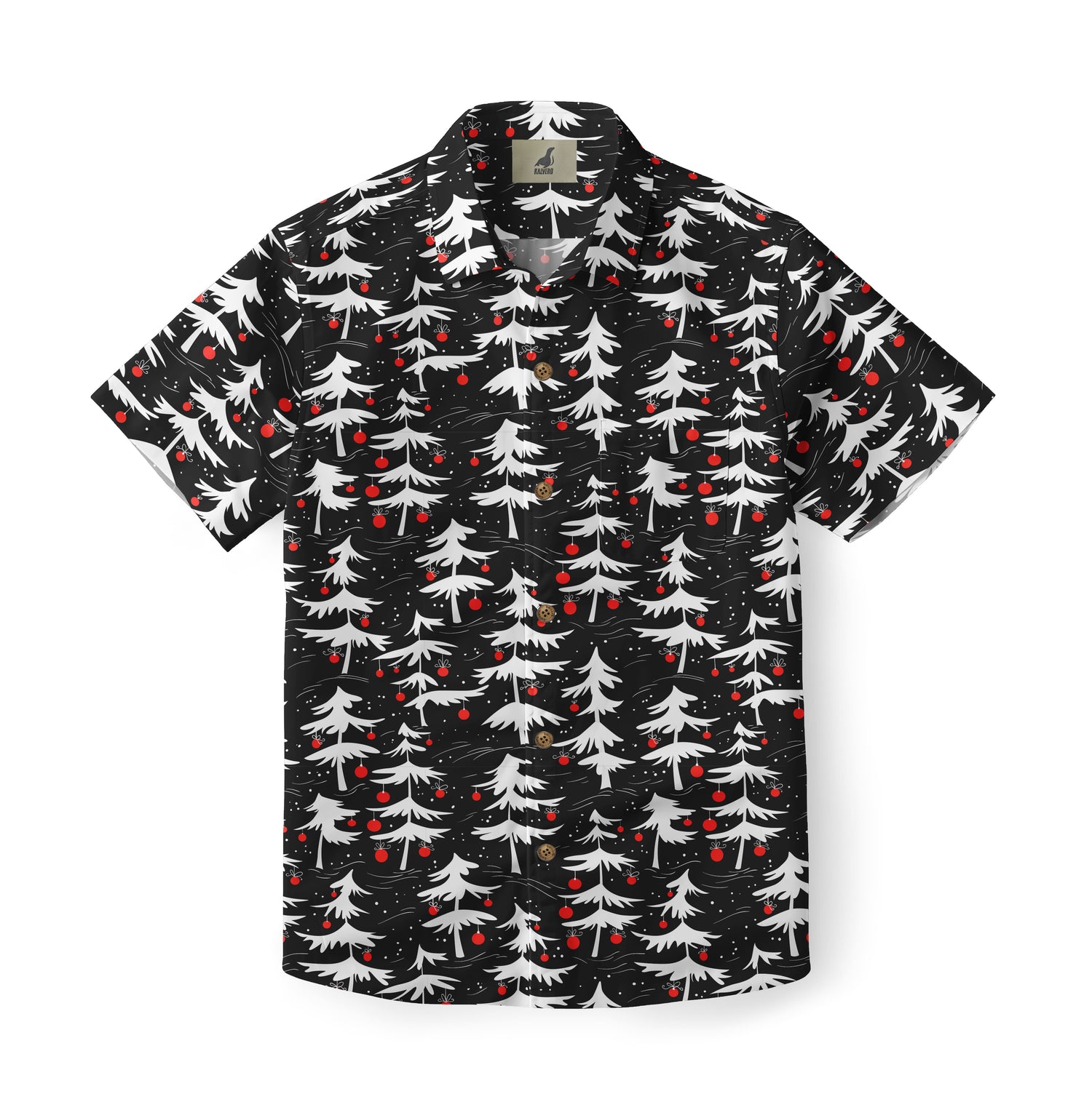 White Christmas Tree Aloha Shirt