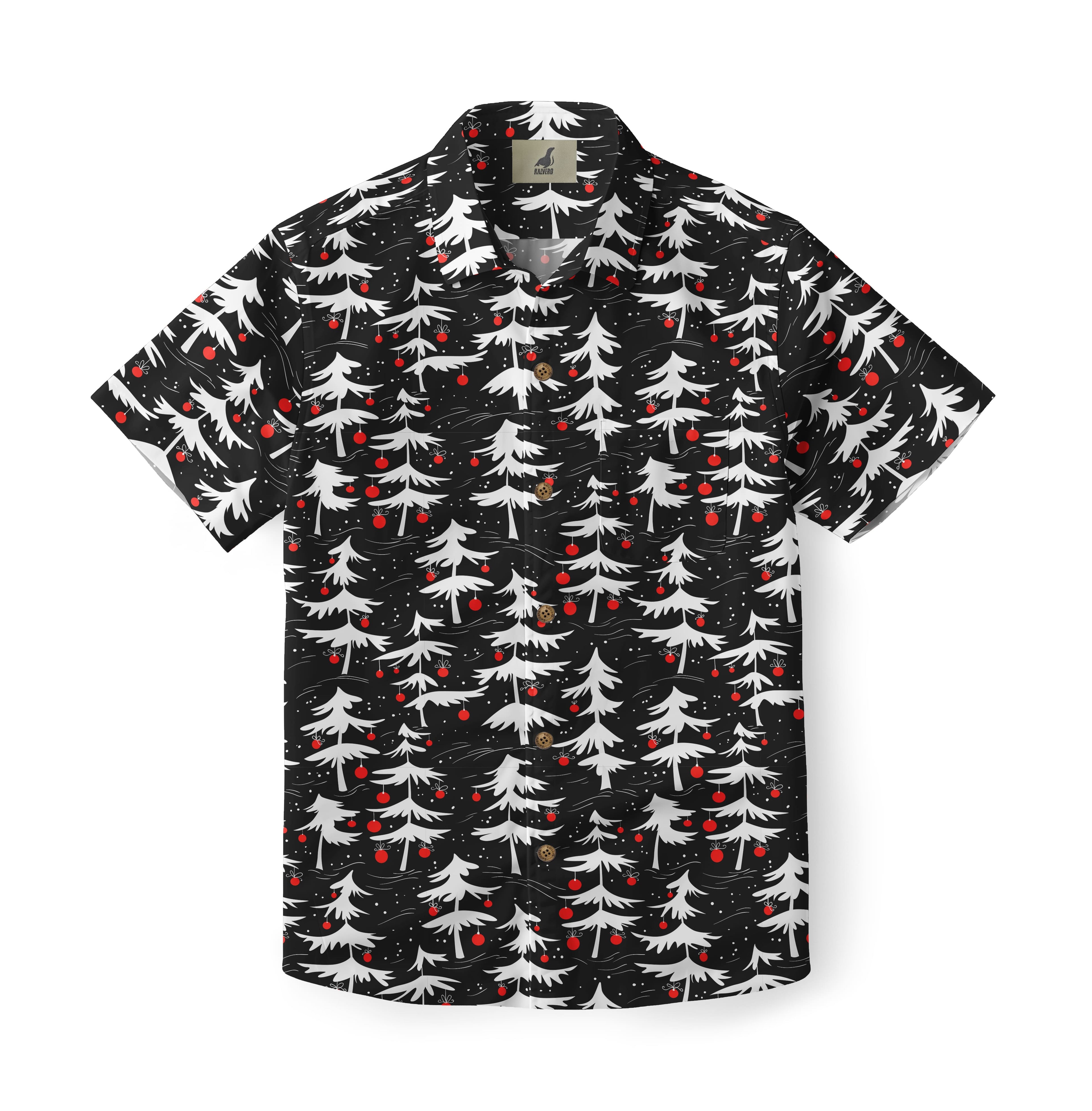 White Christmas Tree Aloha Shirt