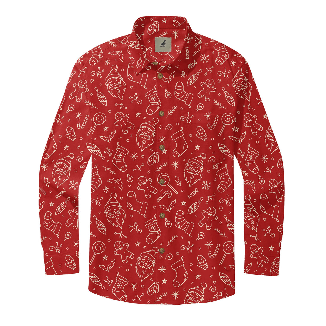 Red Doodles Long Sleeve Shirts