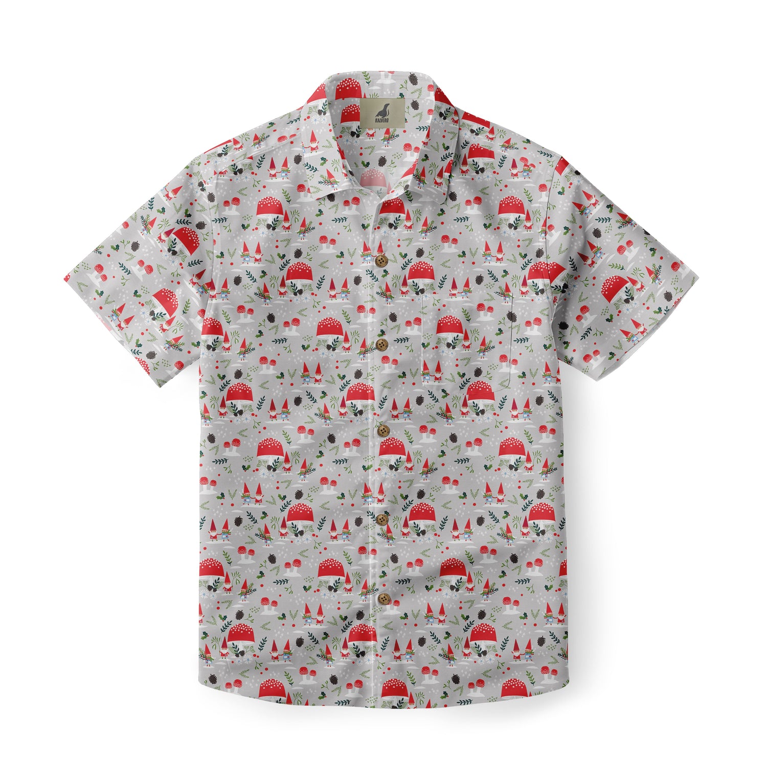 Christmas Mushroom Aloha Shirt