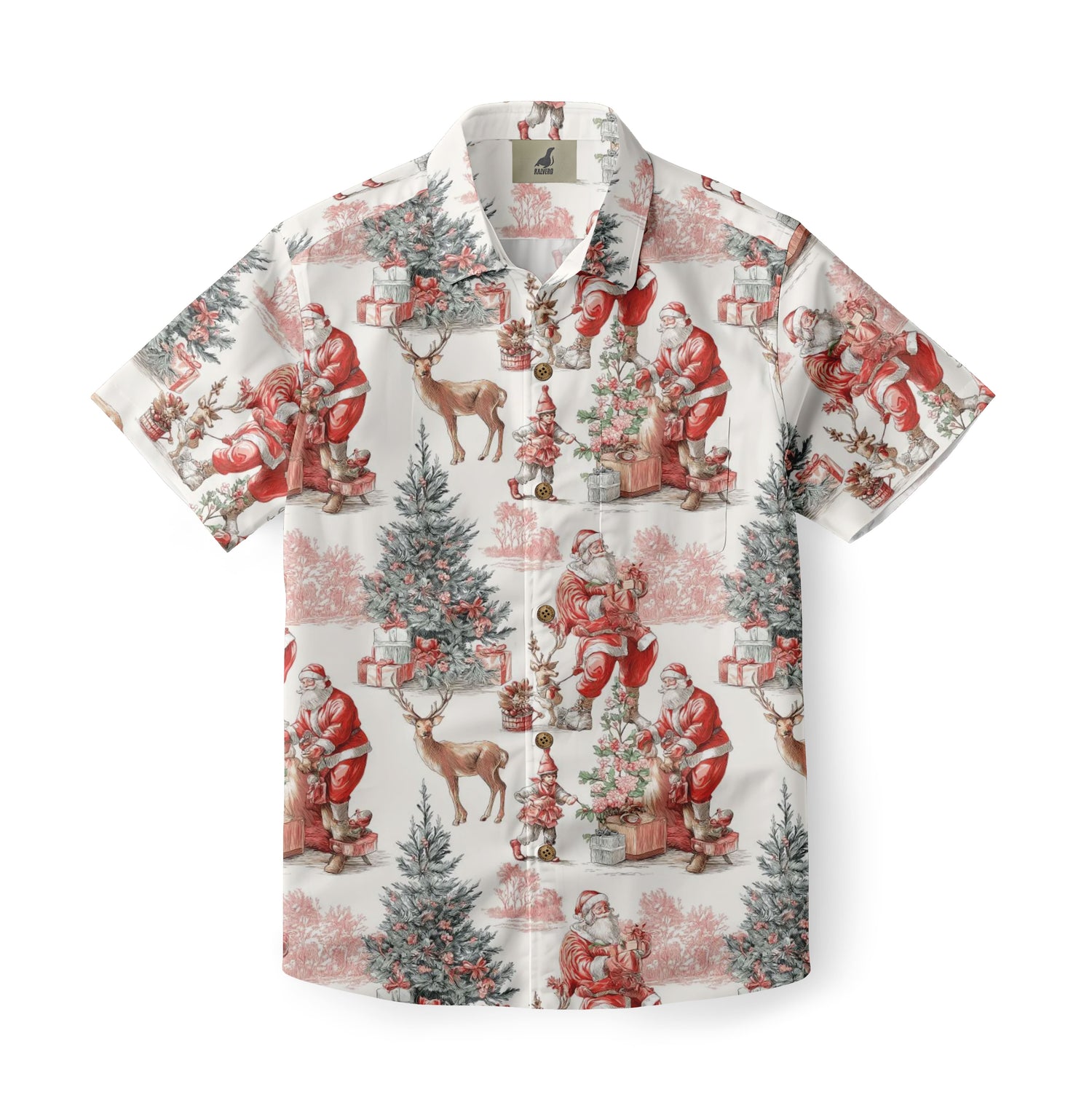 Reindeer Christmas Aloha Shirt