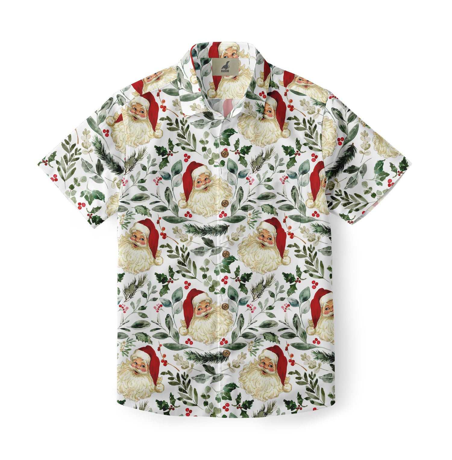 Santa Botanical Aloha Shirt