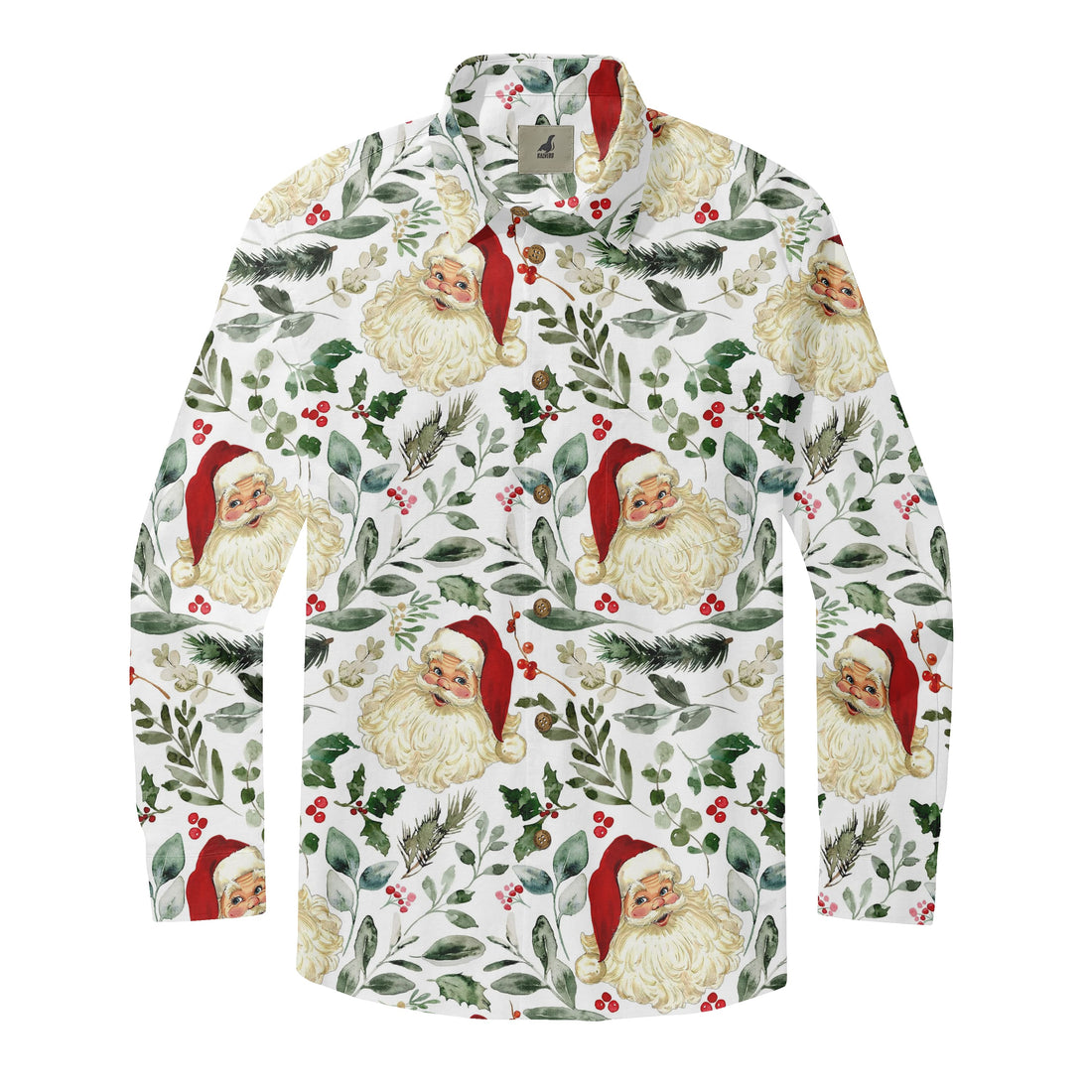 Santa Botanical Long Sleeve Shirts