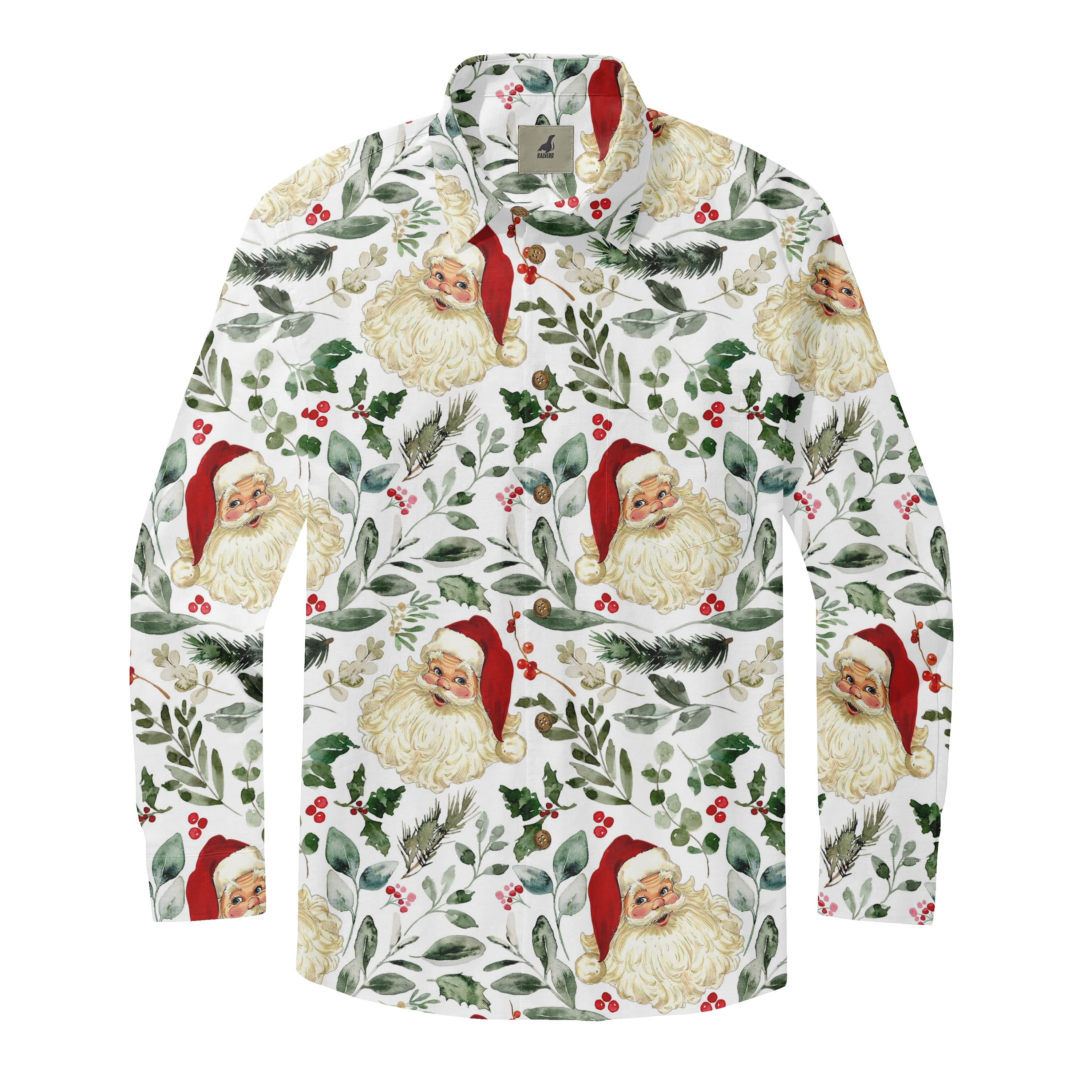 Santa Botanical Long Sleeve Shirts