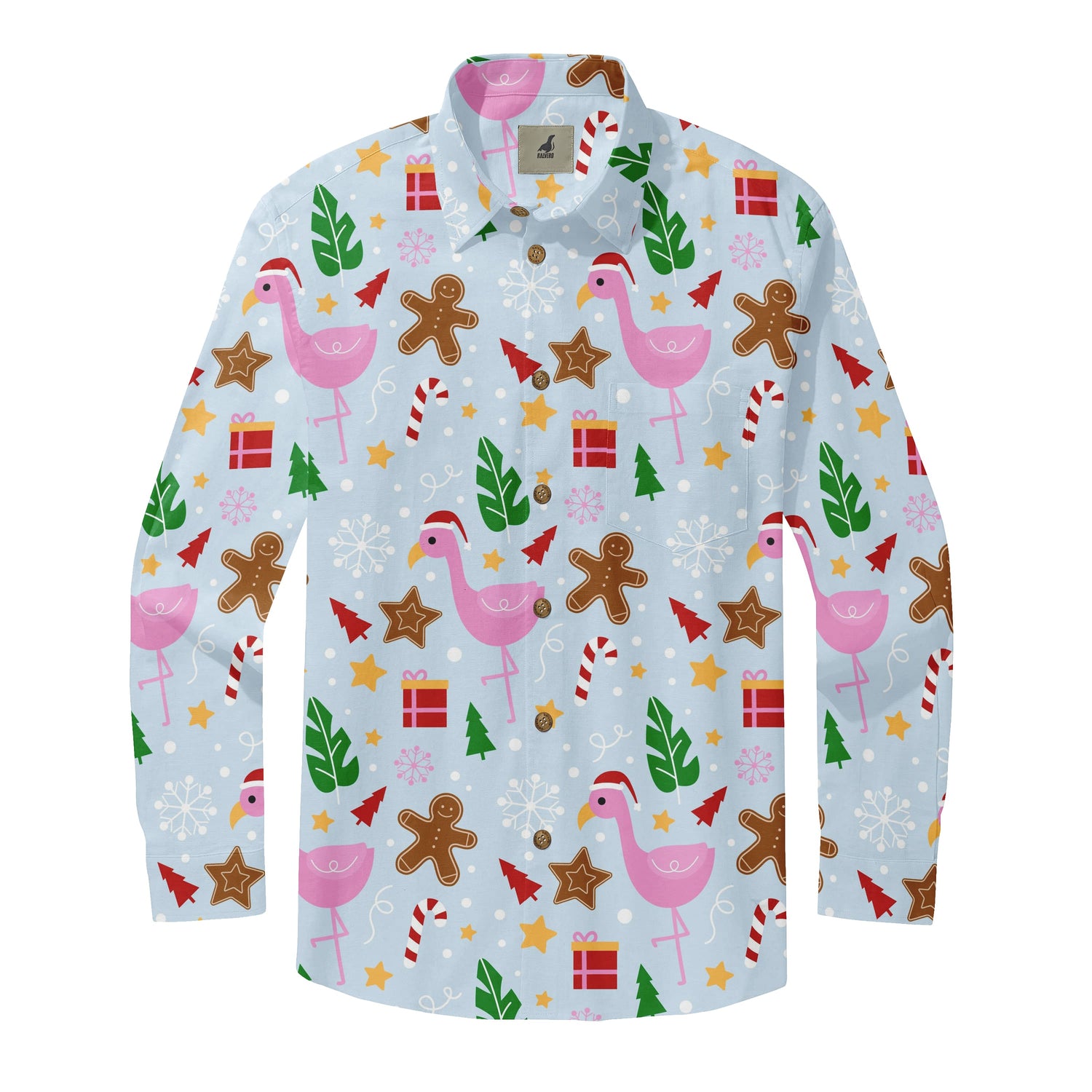 Christmas Flamingo  Long Sleeve Shirts