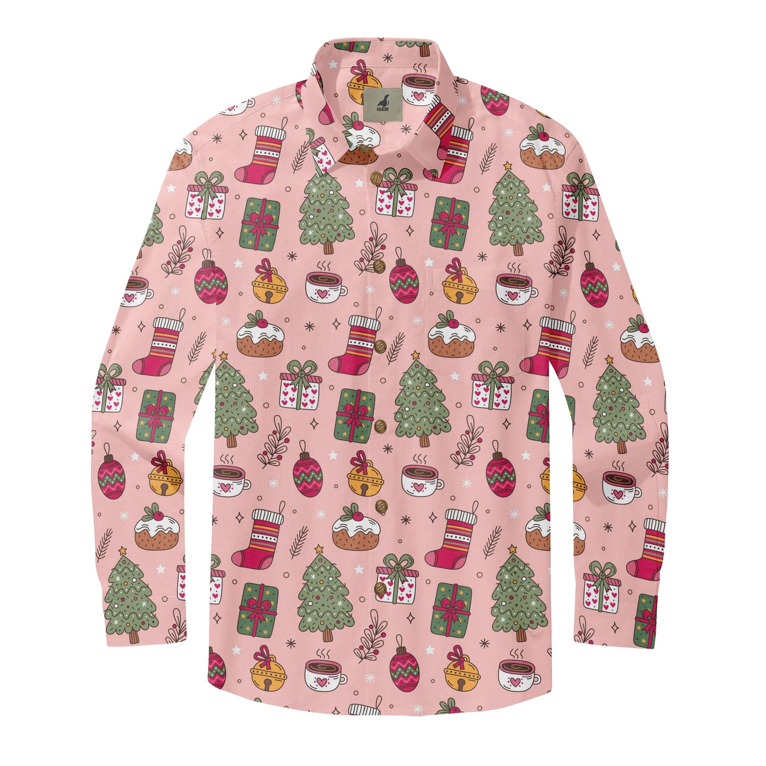 Pink Christmas Long Sleeve Shirts