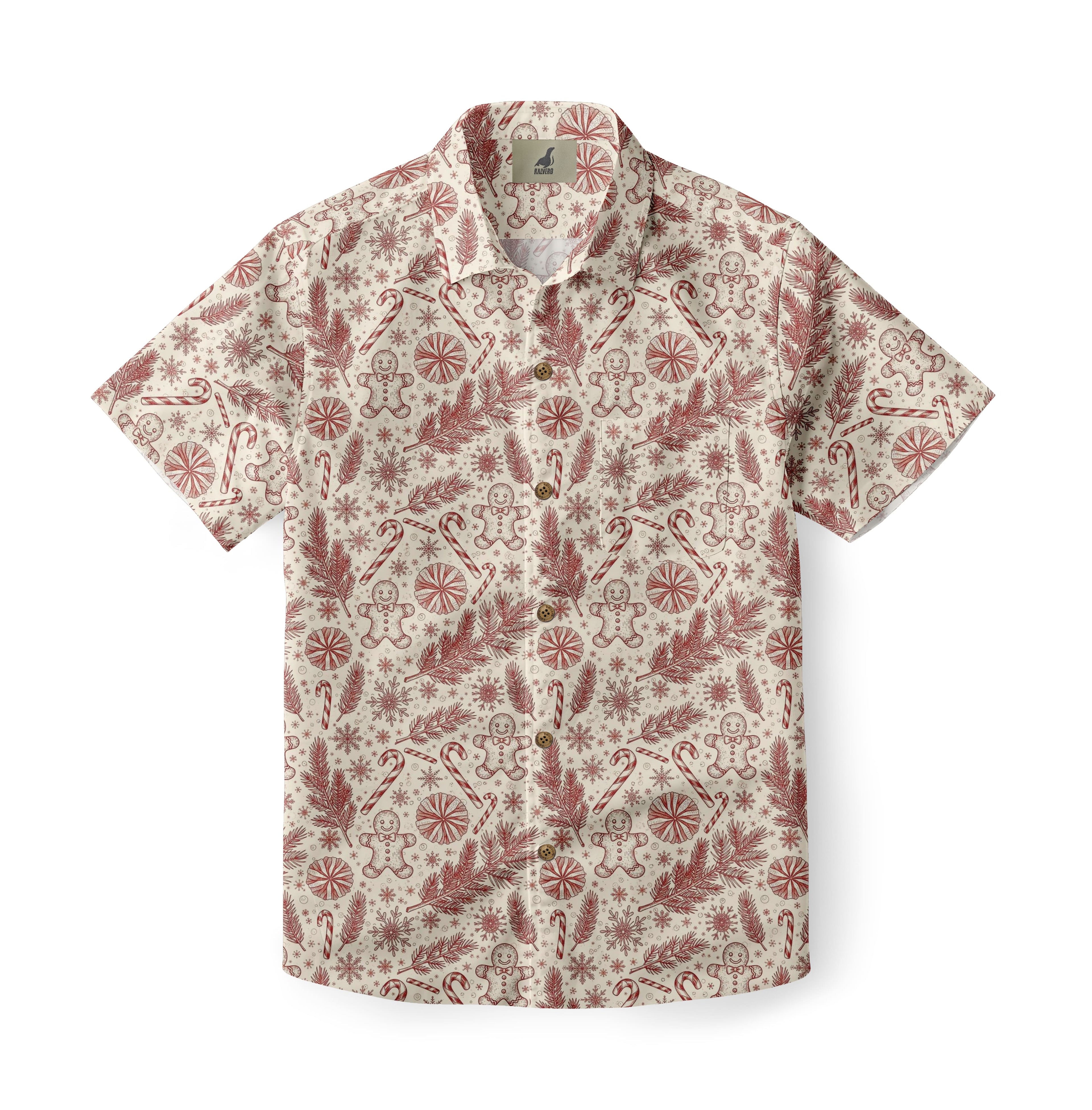 Gingerbread Candy Aloha Shirt