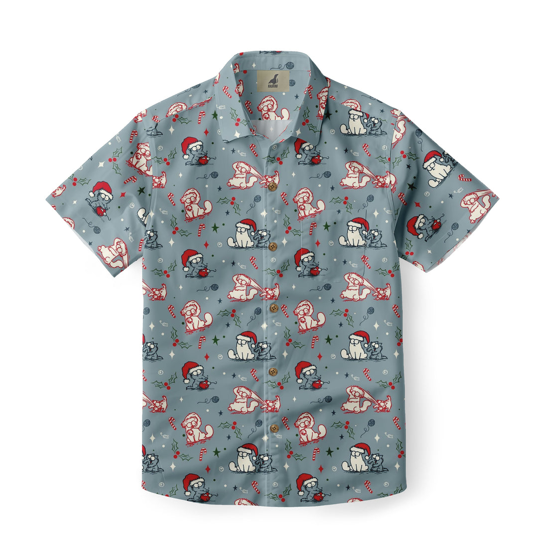 Santa Wolf Aloha Shirt